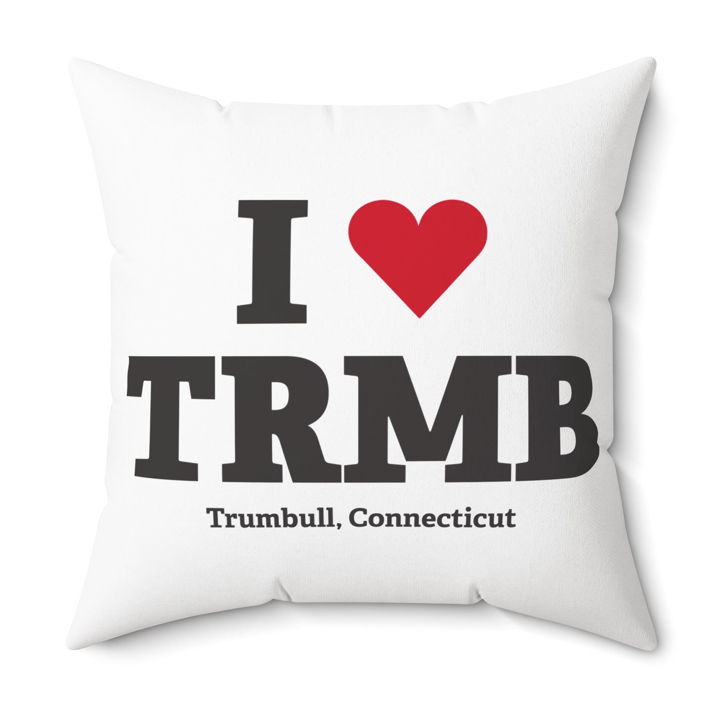 I Heart TRMB Spun Polyester Square Pillow