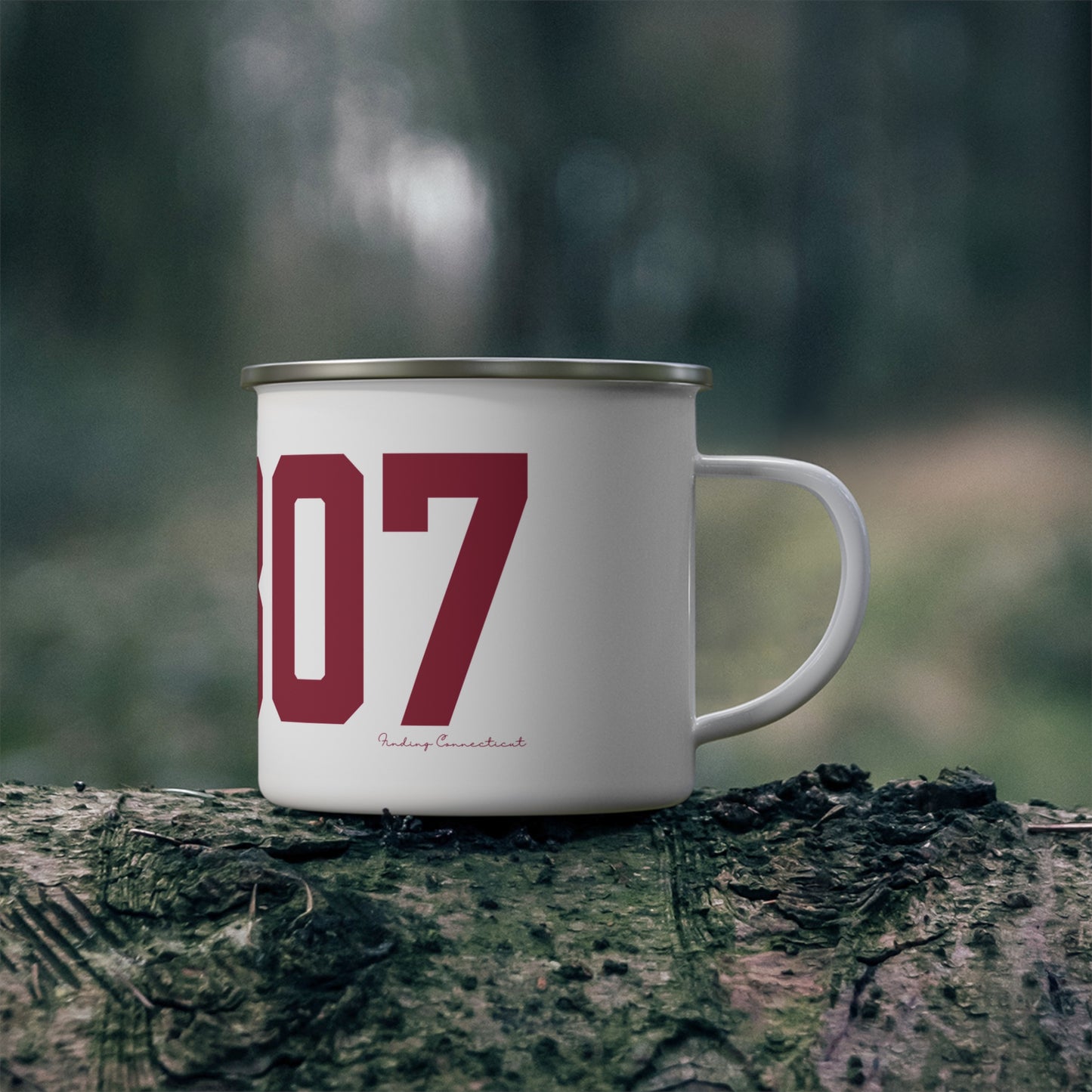 06807 - Greenwich Connecticut Zip Code Enamel Camping Mug