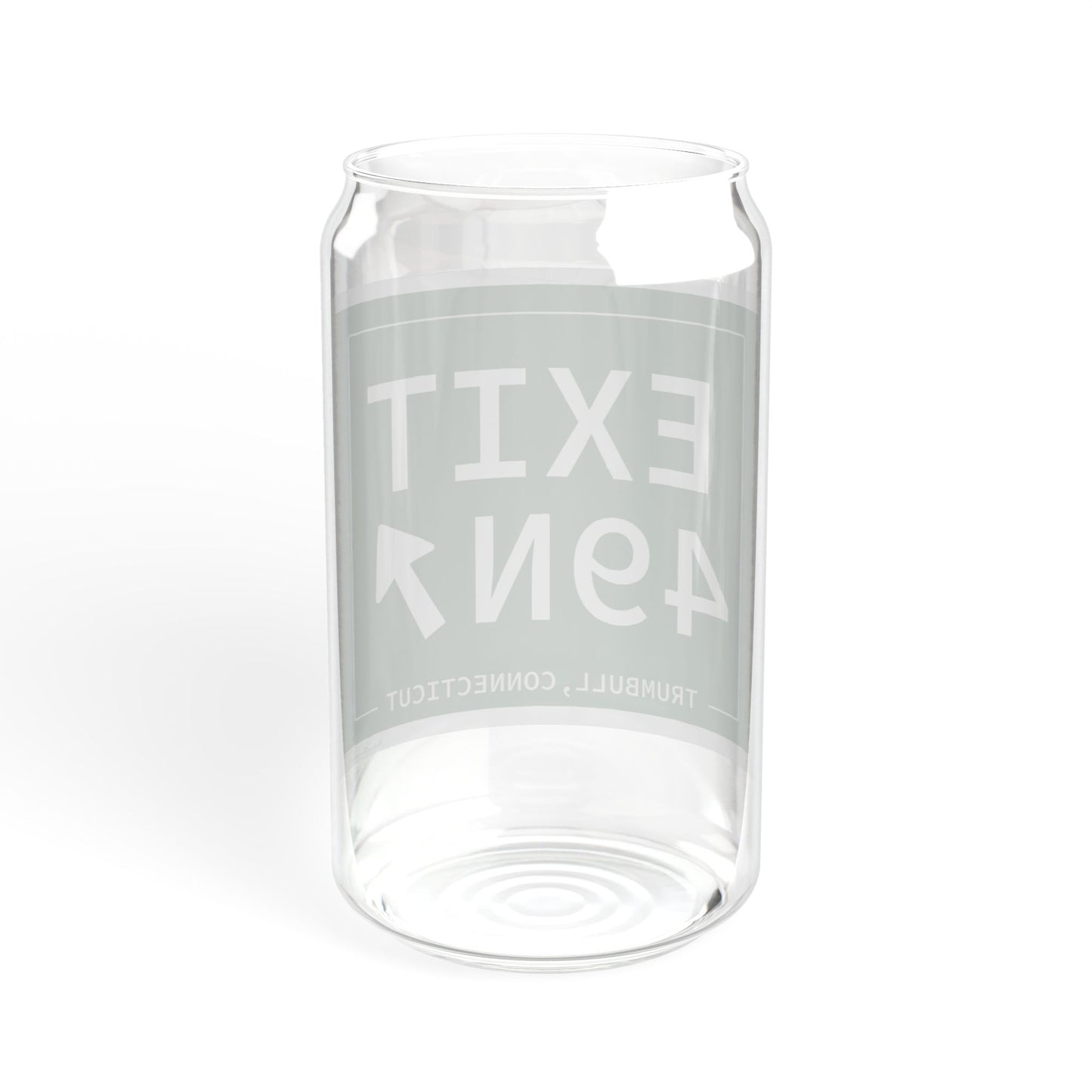 Vintage Exit 49N Merritt Parkway Sign Sipper Glass, 16oz