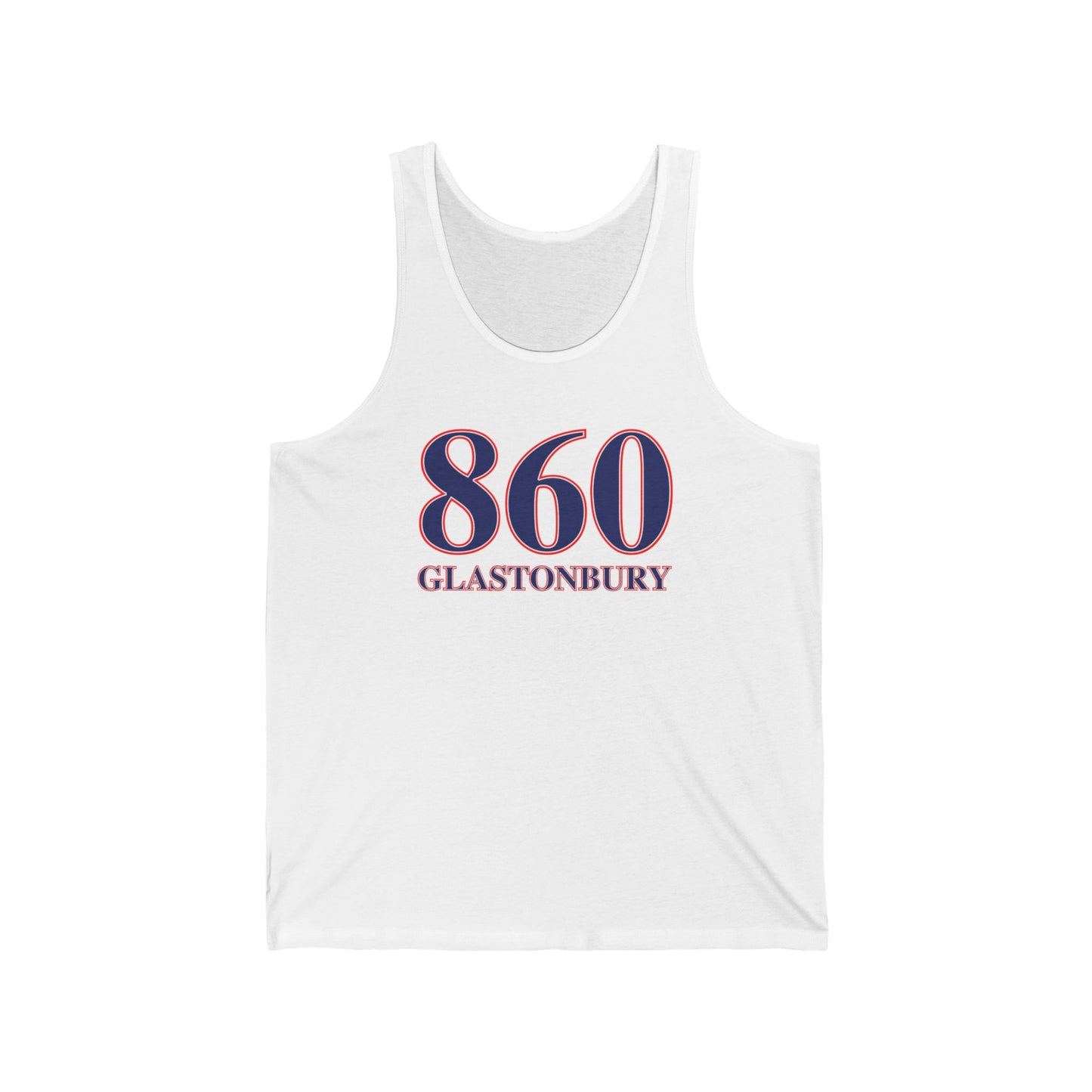 860 Glastonbury Red White & Blue Unisex Jersey Tank Top