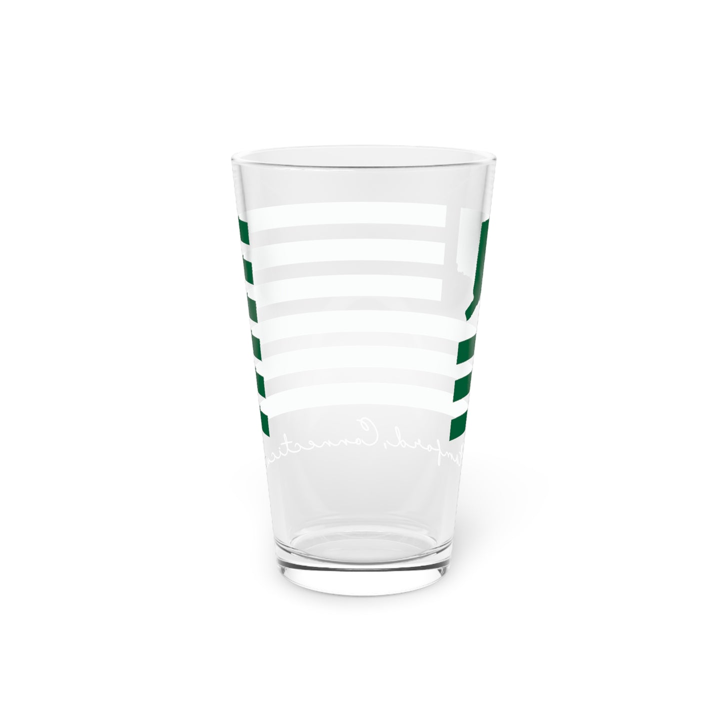 Stamford Connecticut St Patrick’s Day Flag Pint Glass, 16oz