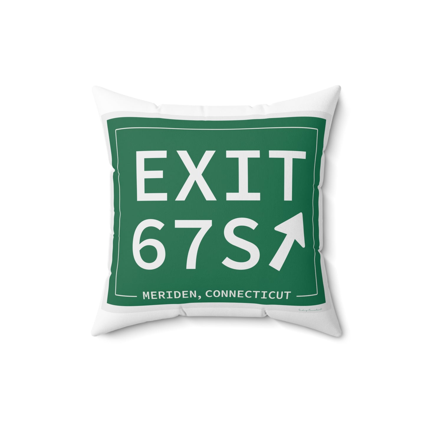 Vintage Exit 67S WCP Sign Spun Polyester Square Pillow