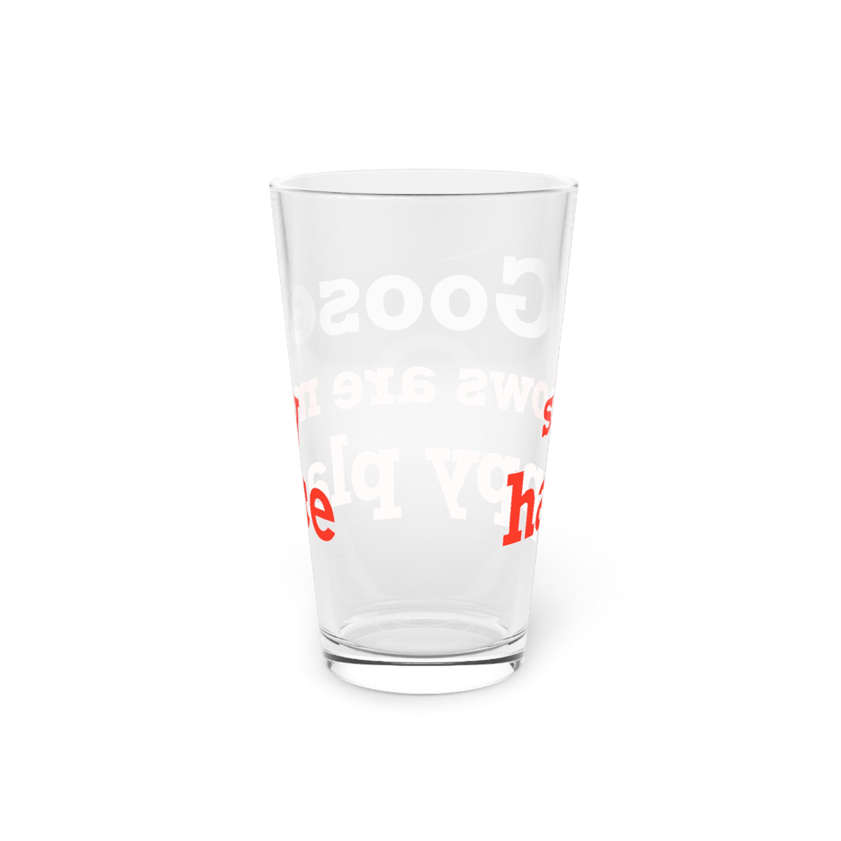 Goose Shows Are My Happy Place - Blue & Orange Pint Glass, 16oz