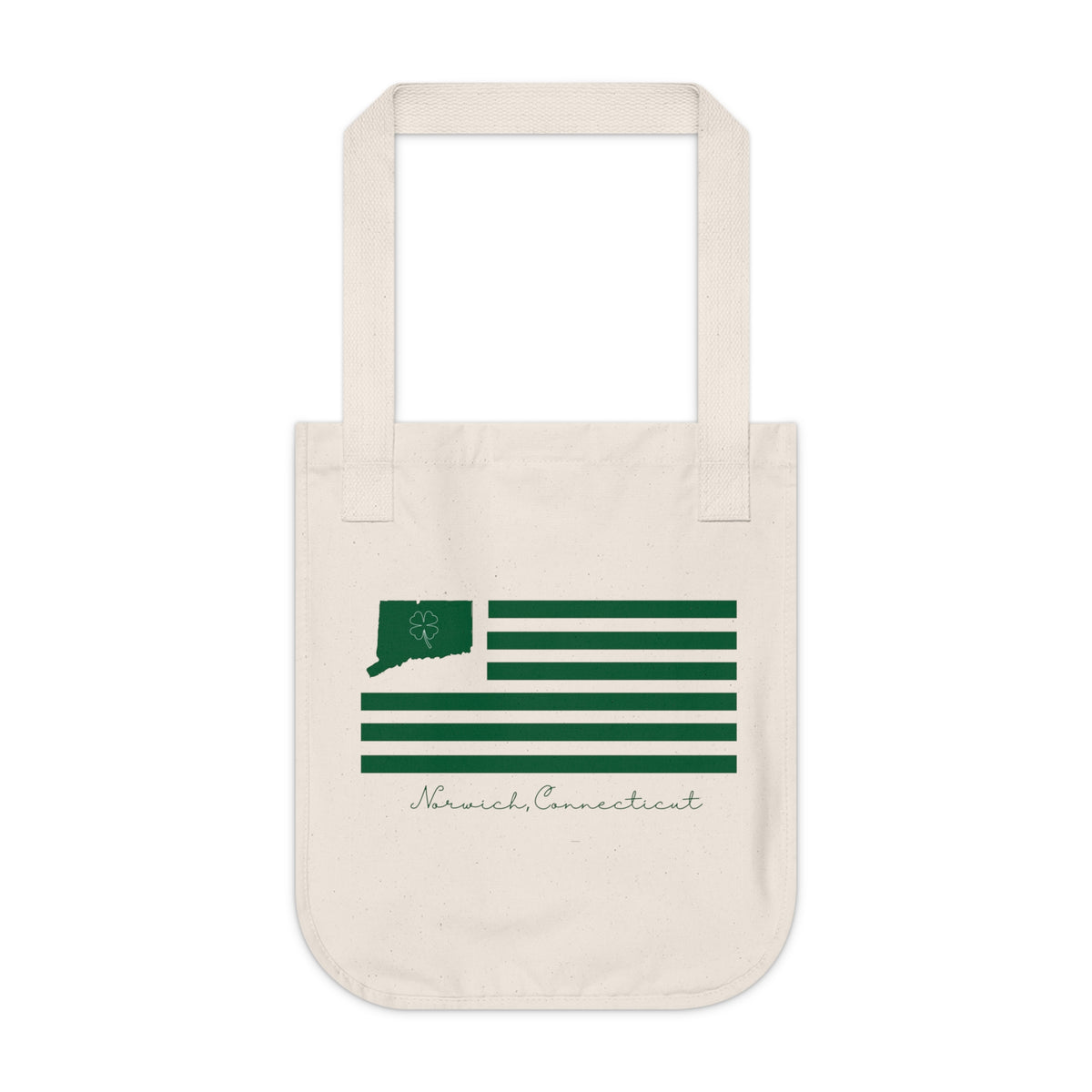 Norwich Connecticut St. Patrick’s Day Flag Organic Canvas Tote Bag