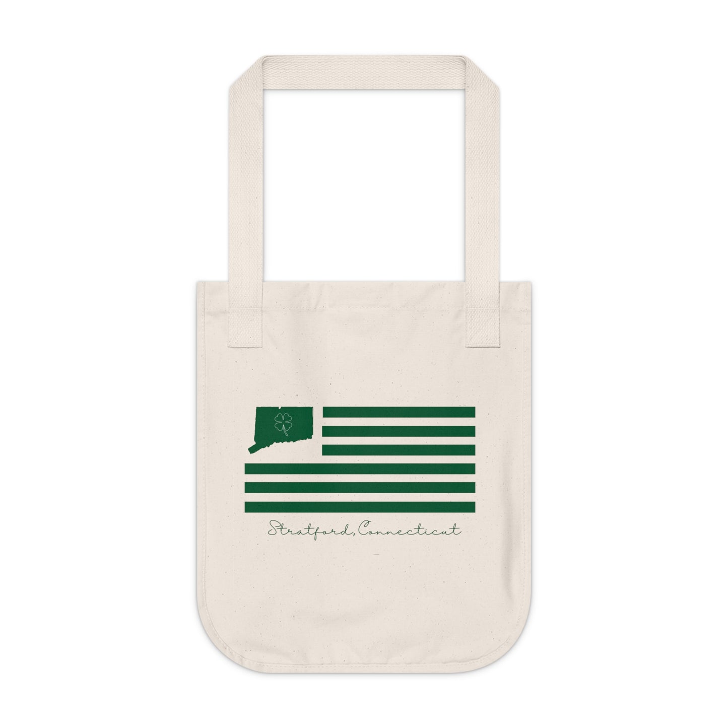 Stratford Connecticut St Patrick’s Day Flag Organic Canvas Tote Bag