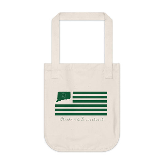 Stratford Connecticut St Patrick’s Day Flag Organic Canvas Tote Bag
