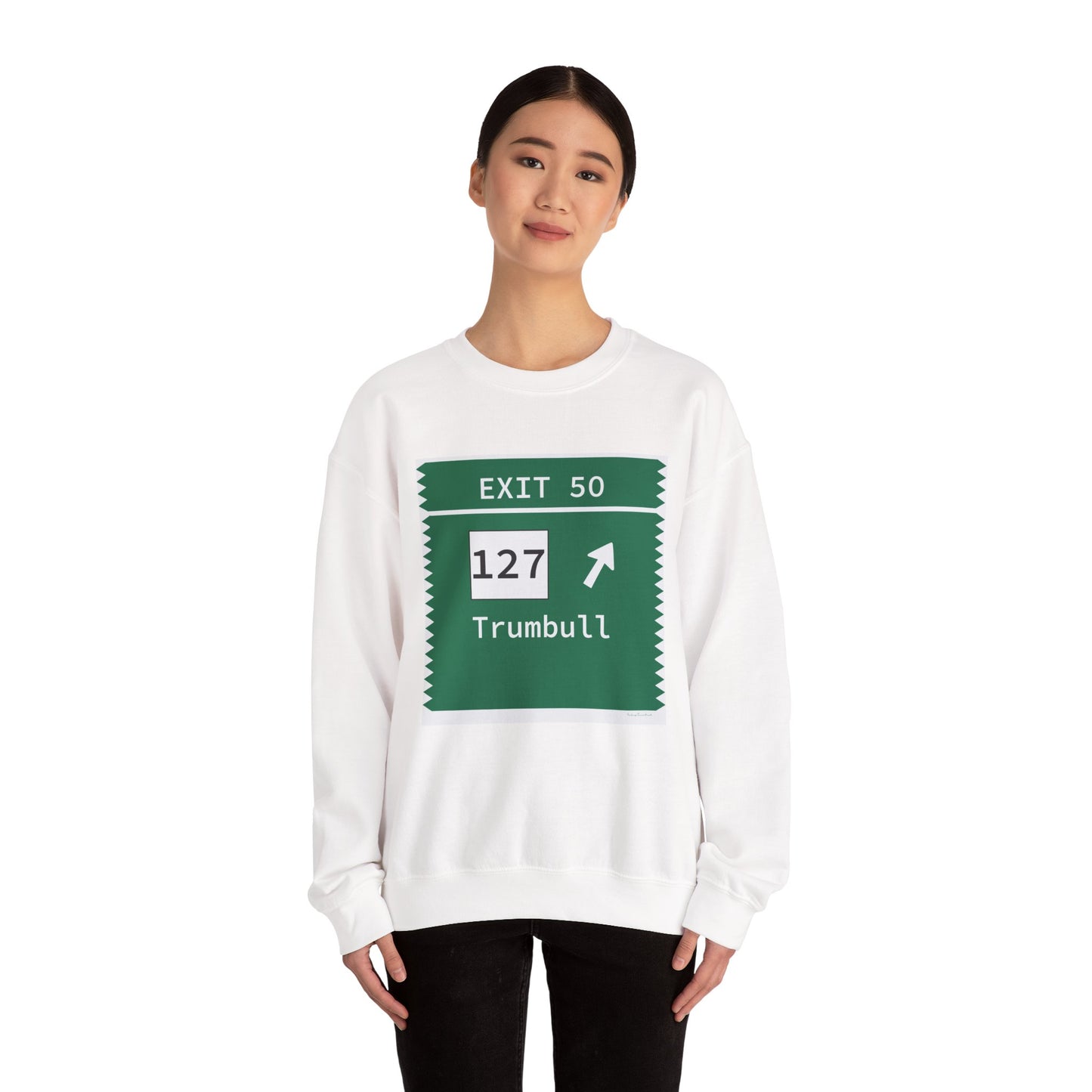 Vintage Merritt Parkway Exit 50 Sign Unisex Heavy Blend™ Crewneck Sweatshirt