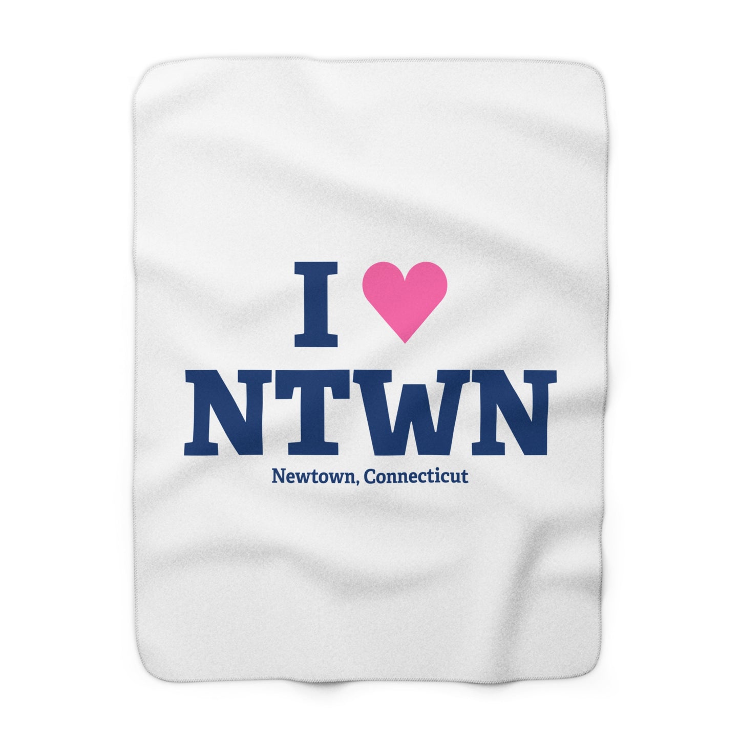 I Heart NTWN Sherpa Fleece Blanket