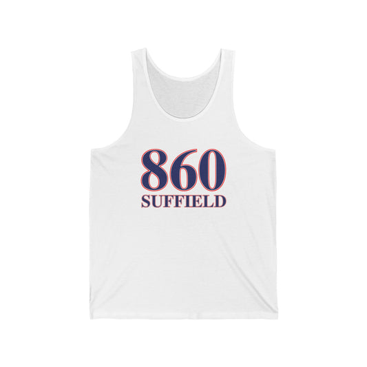 860 Suffield Red White & Blue Unisex Jersey Tank Top