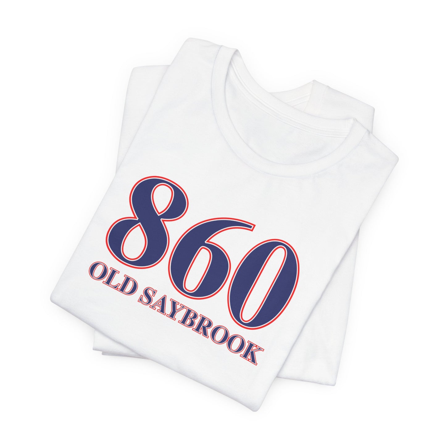 860 Old Saybrook Red White & Blue Unisex Jersey Short Sleeve T-Shirt