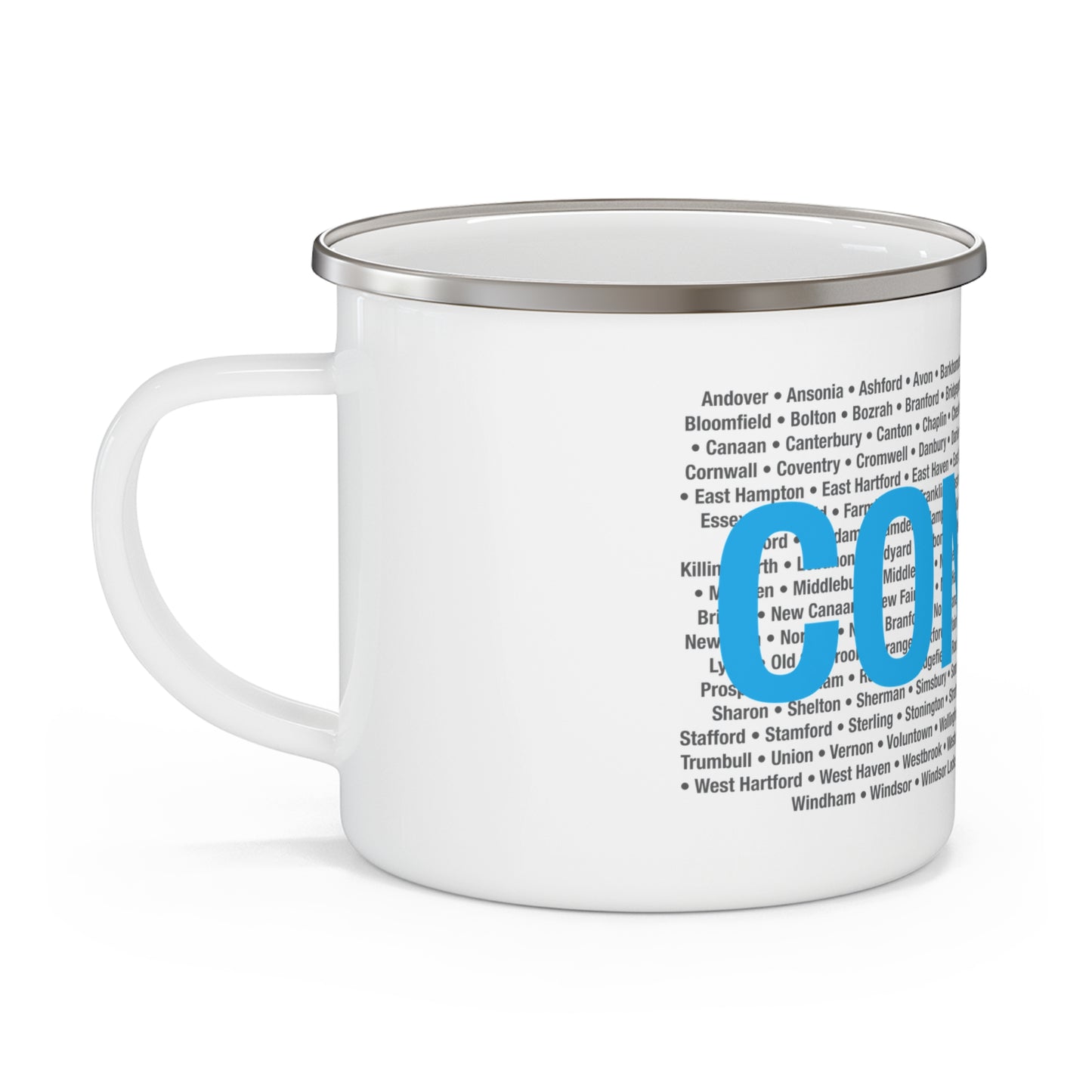 Connecticut Love Enamel Camping Mug
