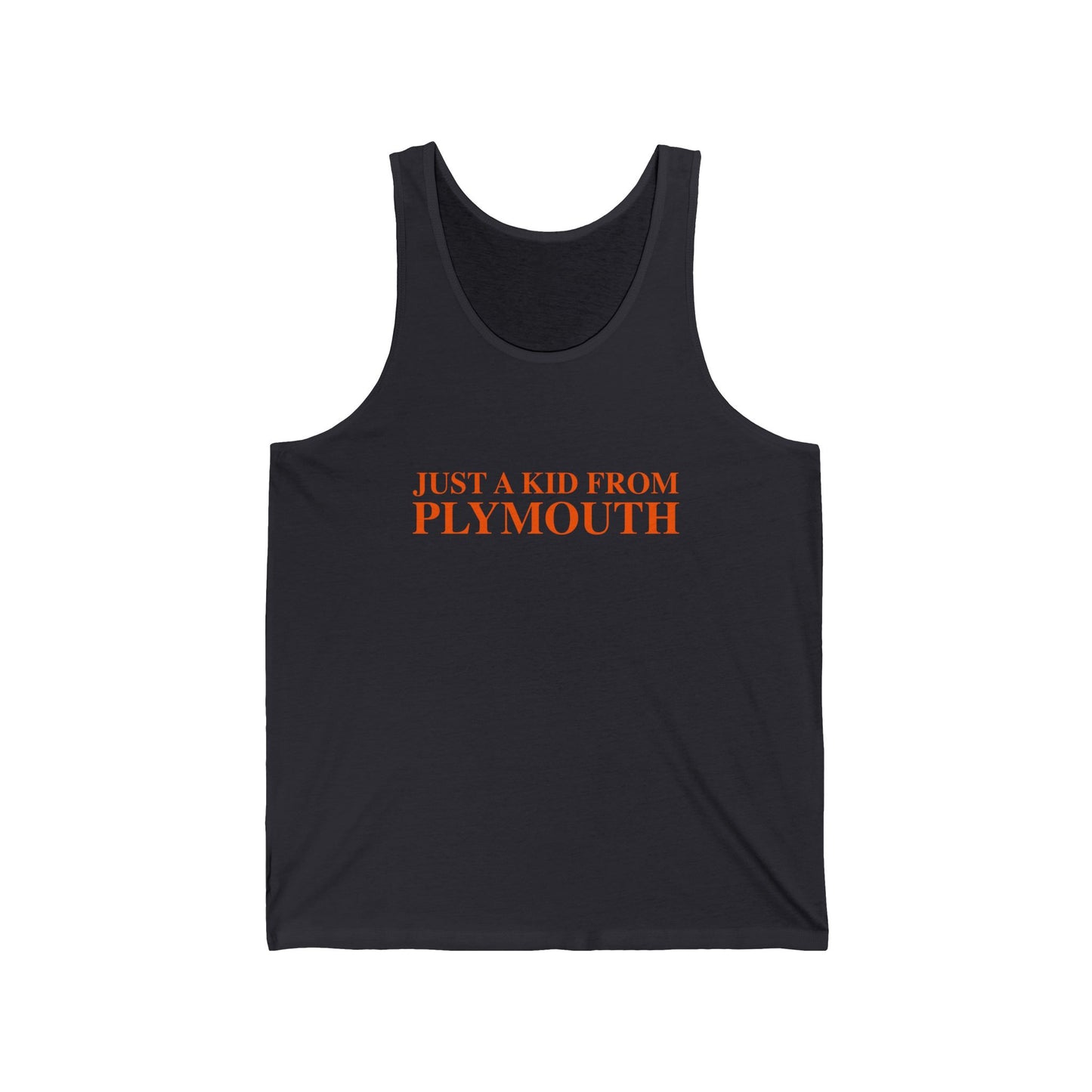 Just a kid from Plymouth Unisex Jersey Tank Top