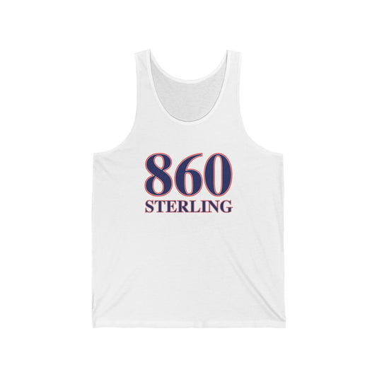 860 Sterling Red White & Blue Unisex Jersey Tank Top