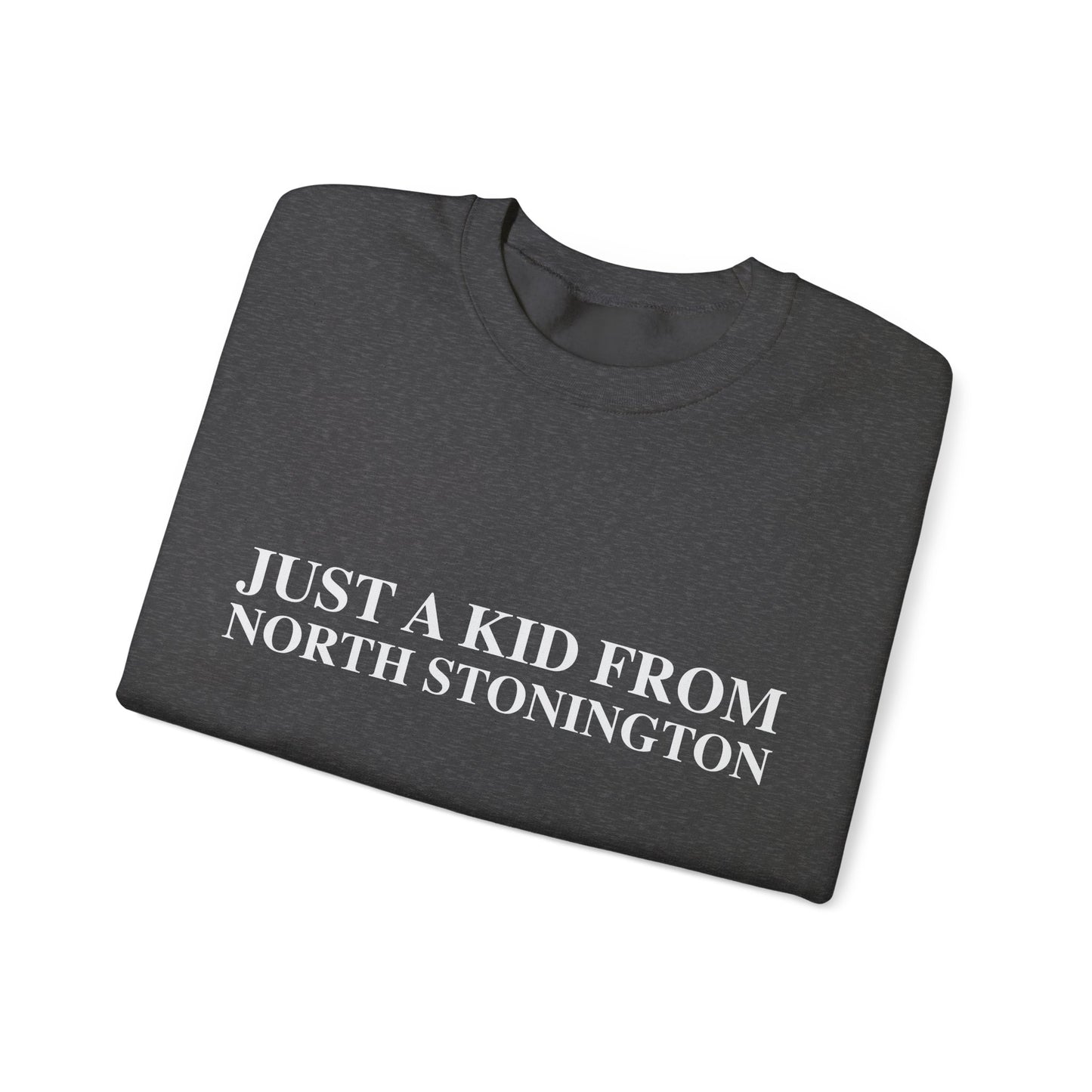 Just a kid from North Stonington Unisex Heavy Blend™ Crewneck Sweatshirt