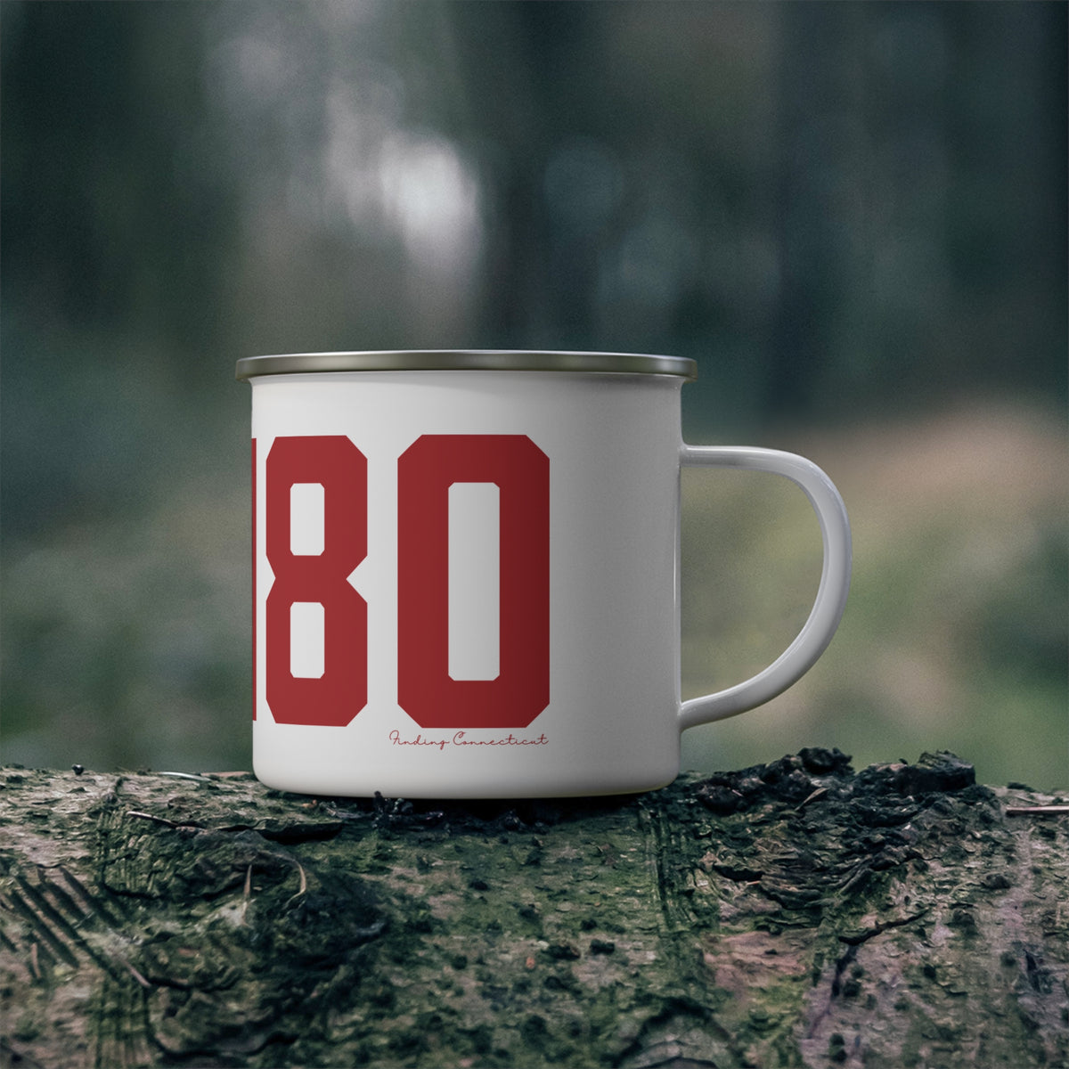 06480 Portland Connecticut Zip Code Enamel Camping Mug