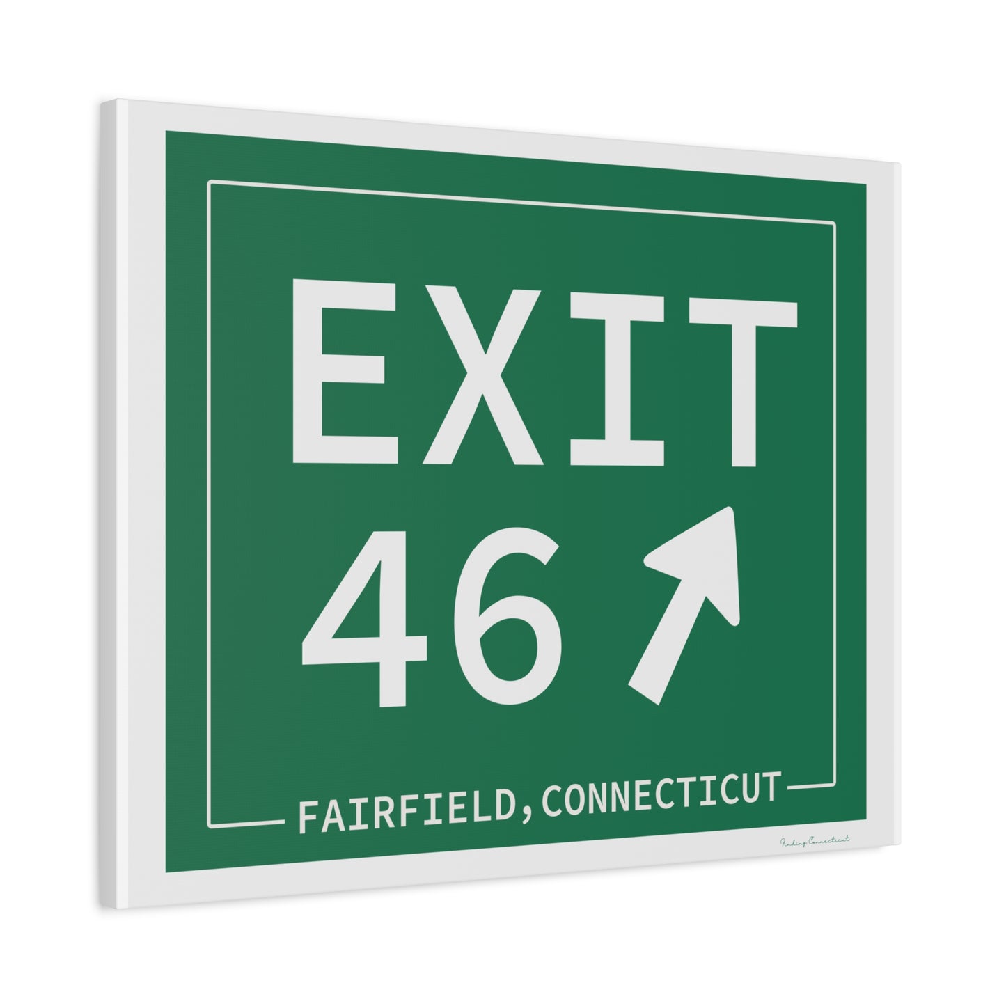 Vintage Exit 46 Merritt Parkway Sign Matte Canvas, Stretched, 1.25"