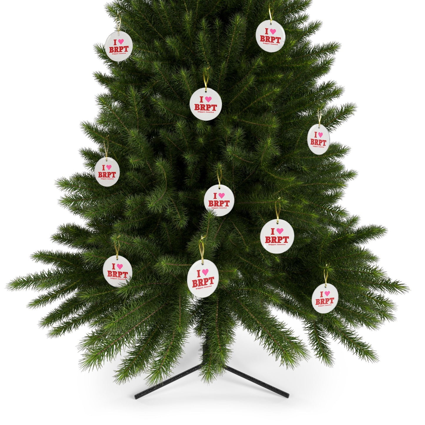 I Heart BRPT Glass Ornaments