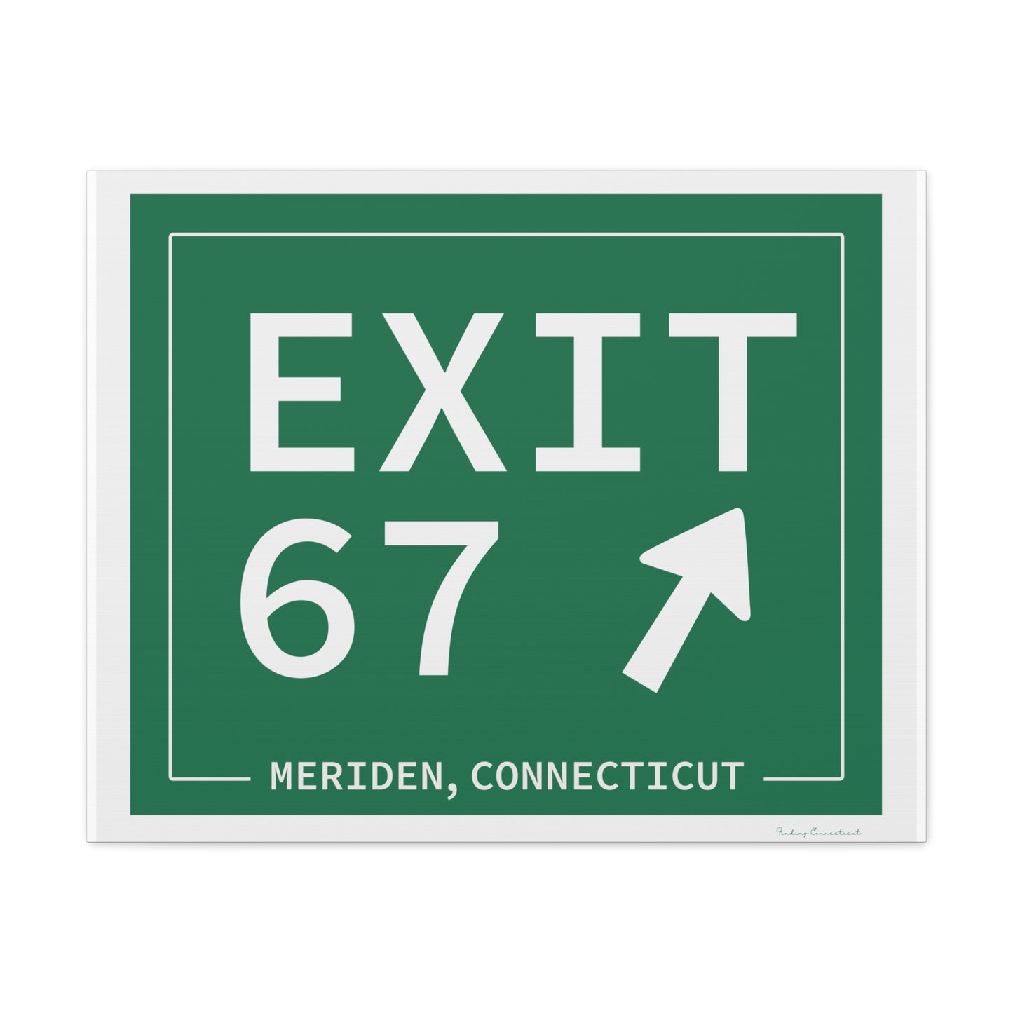 Vintage Exit 67 WCP Sign Matte Canvas, Stretched, 1.25"