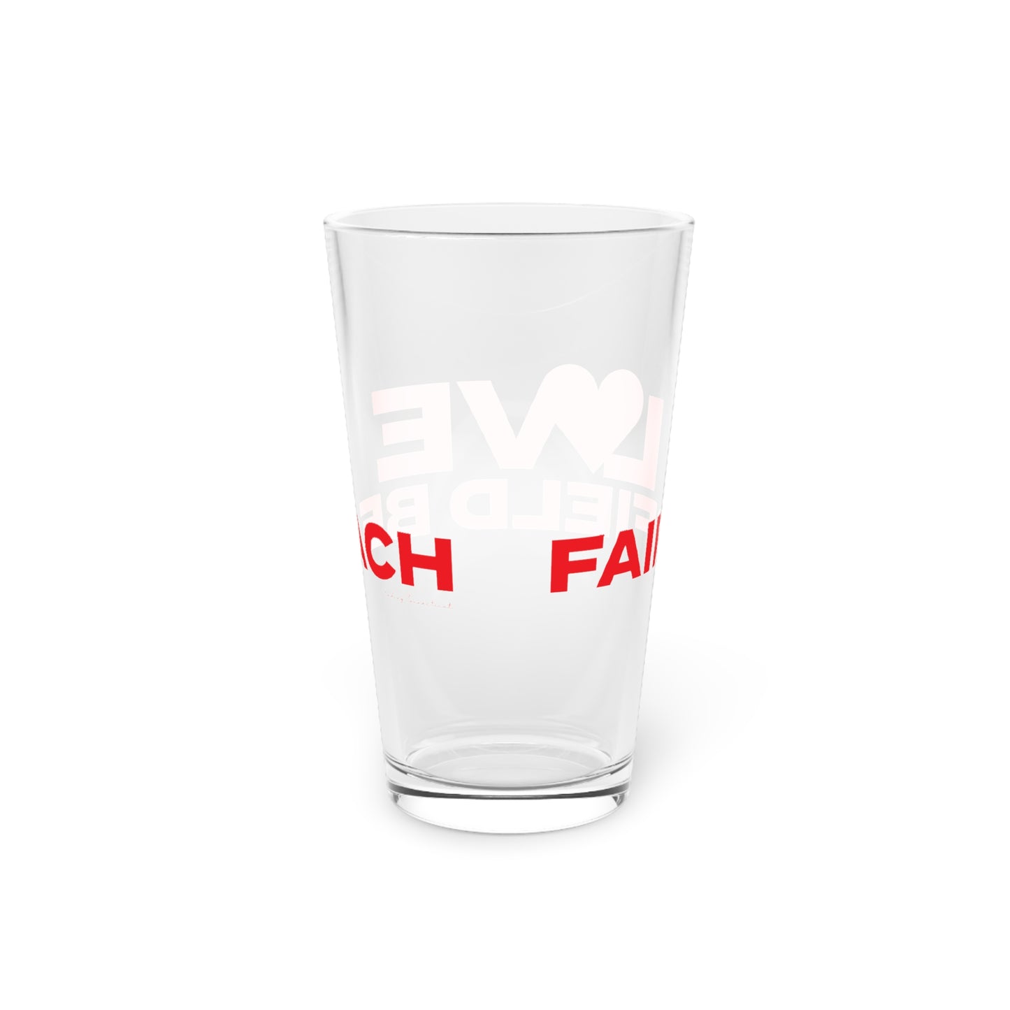 Love Fairfield Beach Pint Glass, 16oz