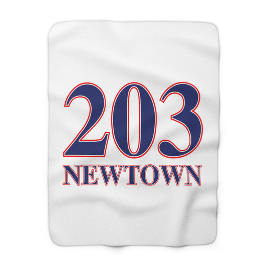 203 Newtown Red White & Blue Sherpa Fleece Blanket