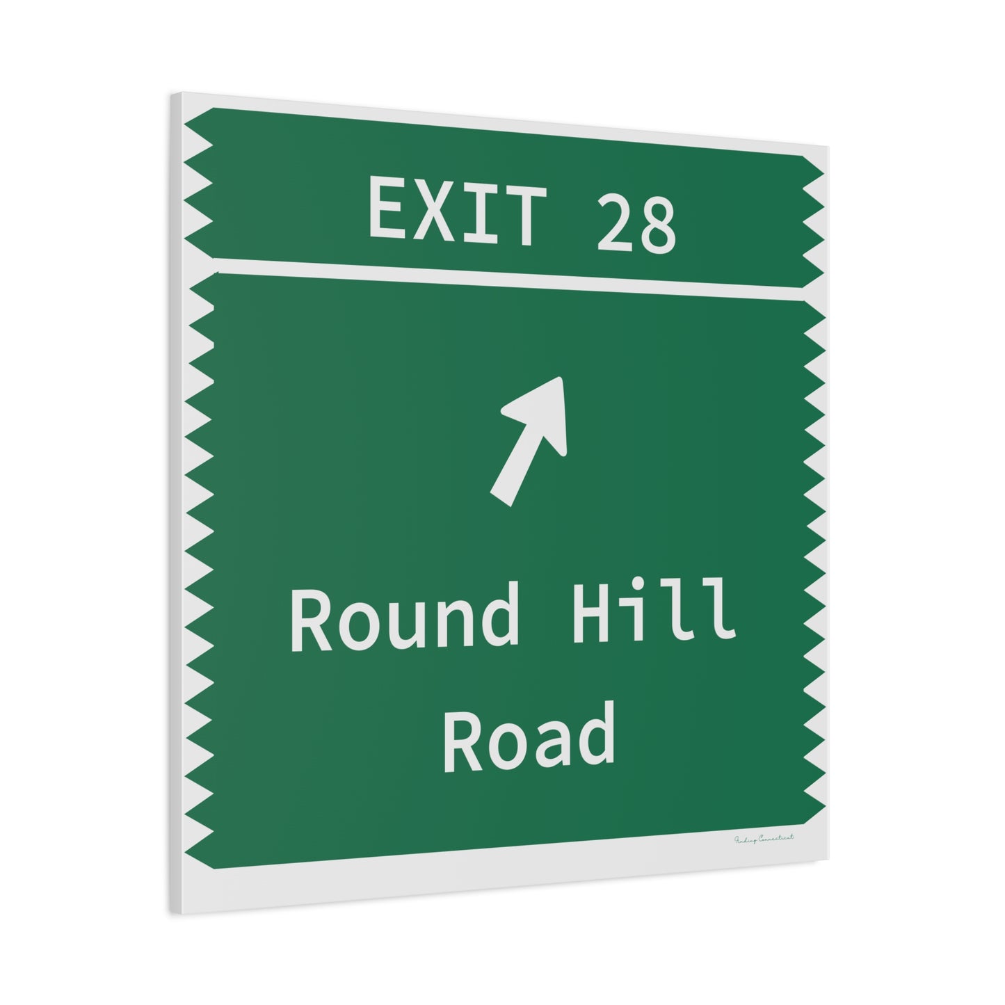 Vintage Merritt Parkway Exit 28 Sign Matte Canvas, Stretched, 1.25"