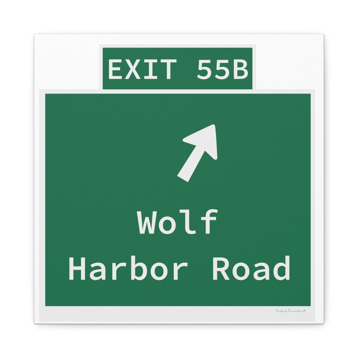 Vintage WCP Exit 55B Sign Matte Canvas, Stretched, 1.25"