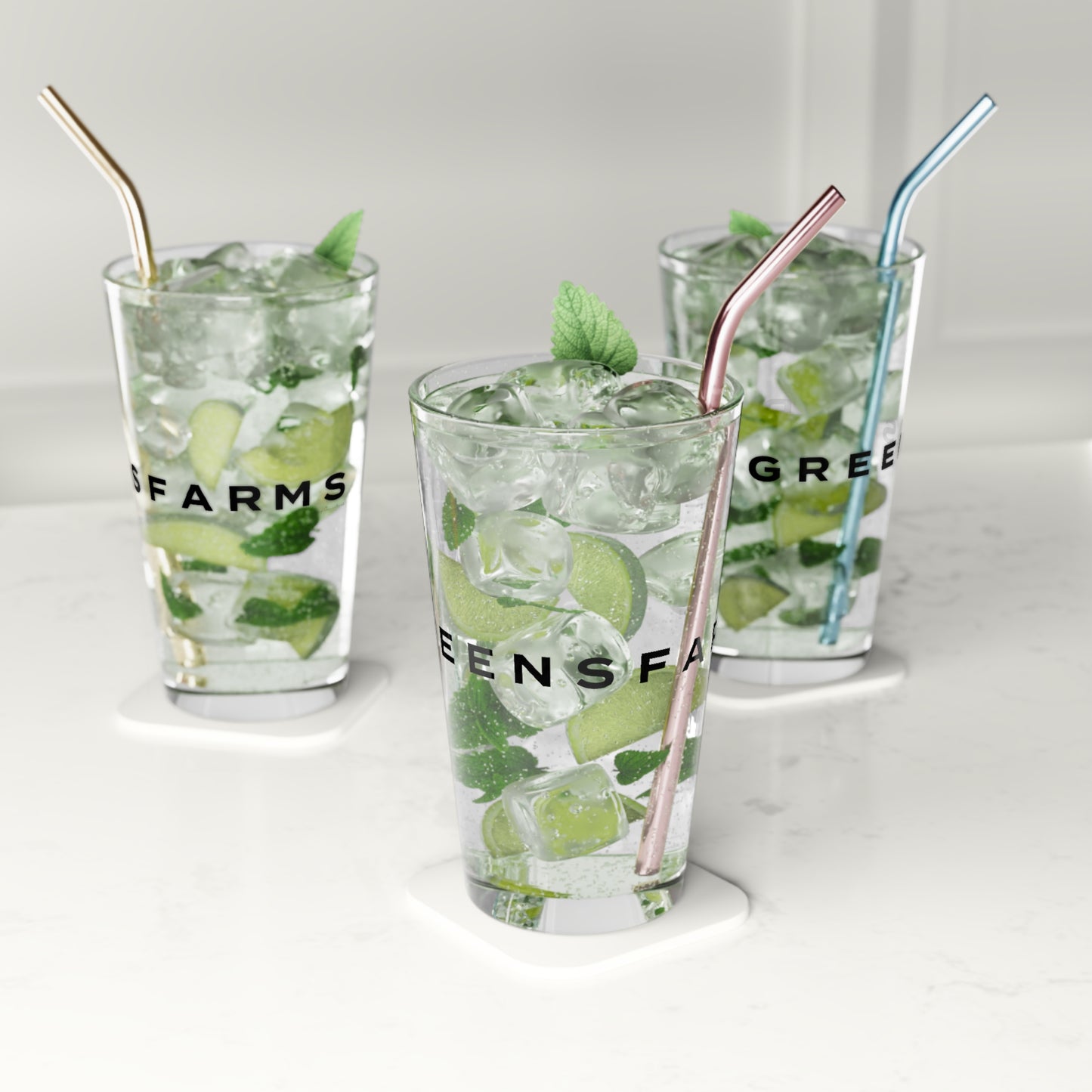Greens Farms Vision Pint Glass, 16oz