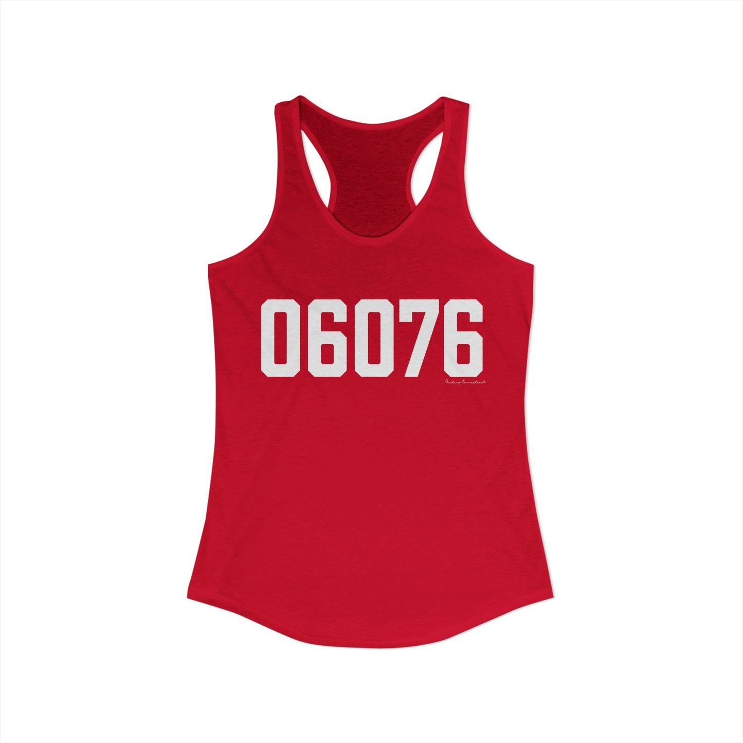 06076 Union CT Zip Code Women's Ideal Racerback Tank Top