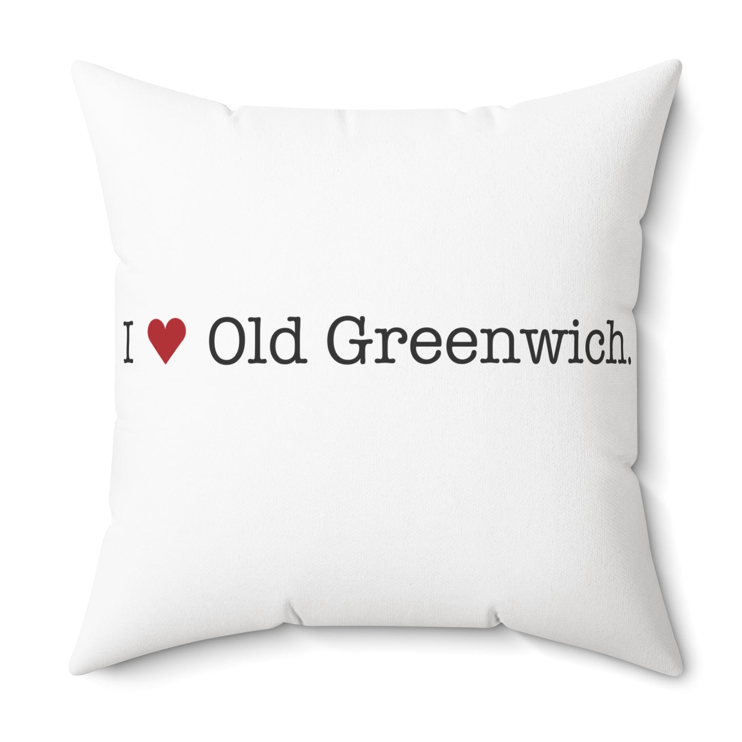 I Heart Old Greenwich. Spun Polyester Square Pillow
