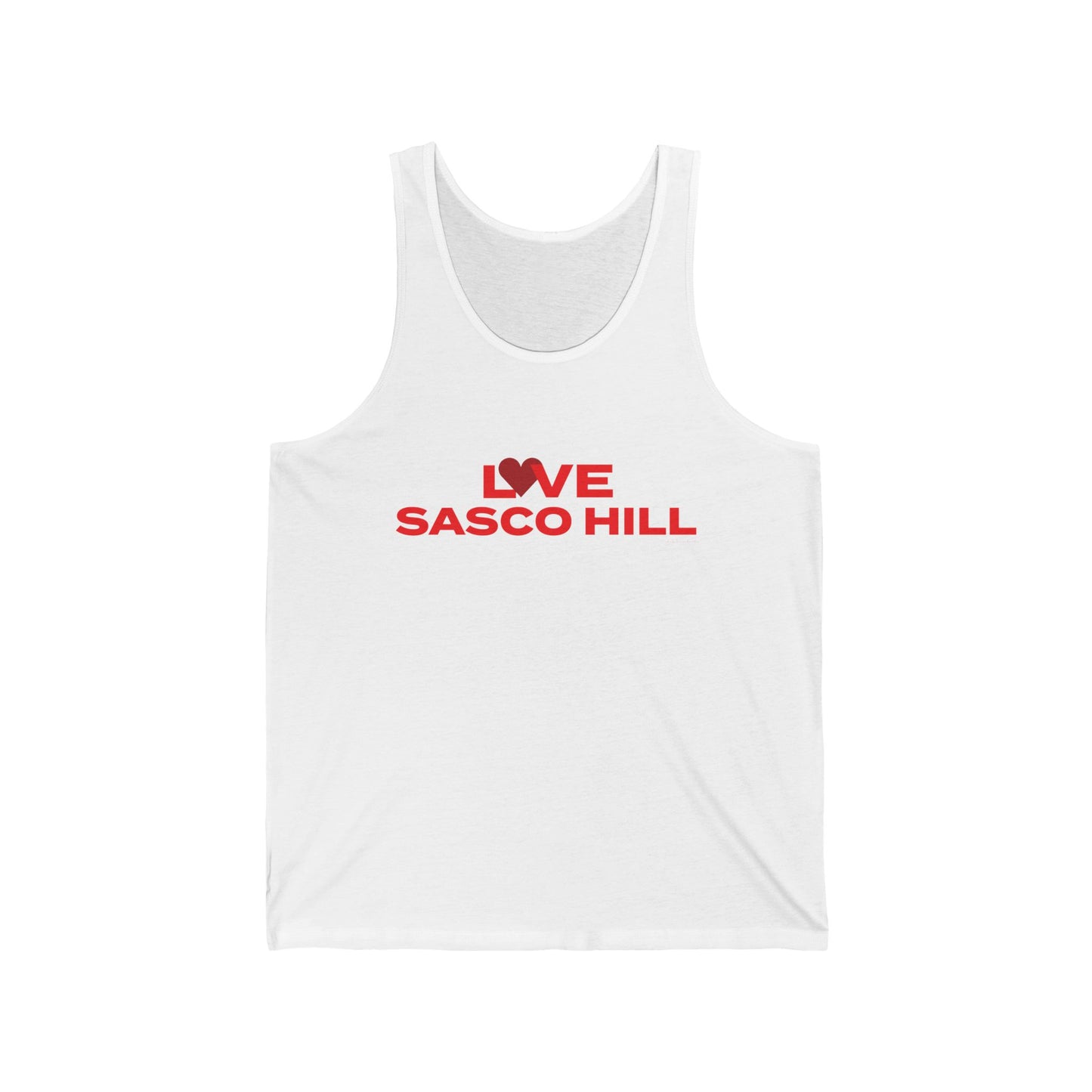 Love Sasco Hill Unisex Jersey Tank Top