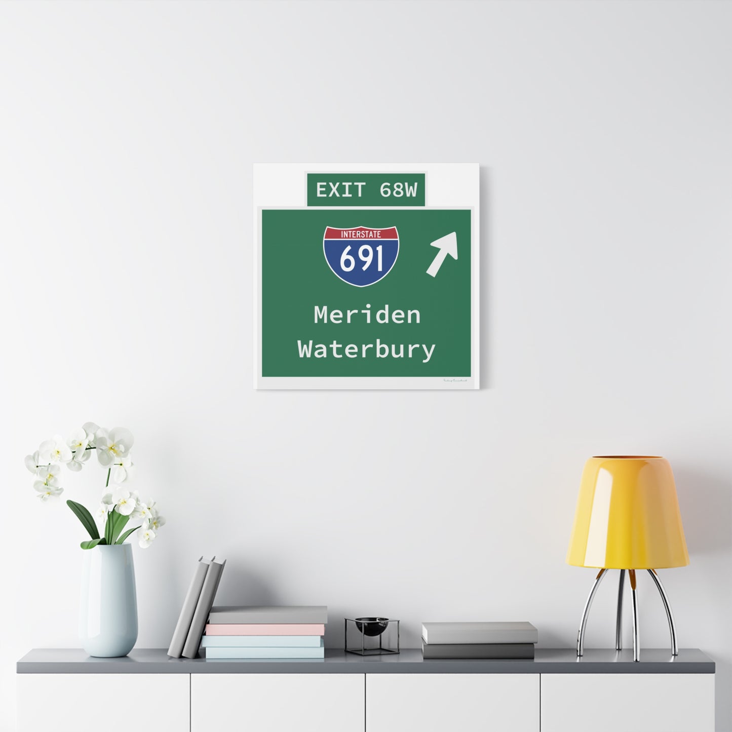 Vintage WCP Exit 68W Matte Canvas, Stretched, 1.25"