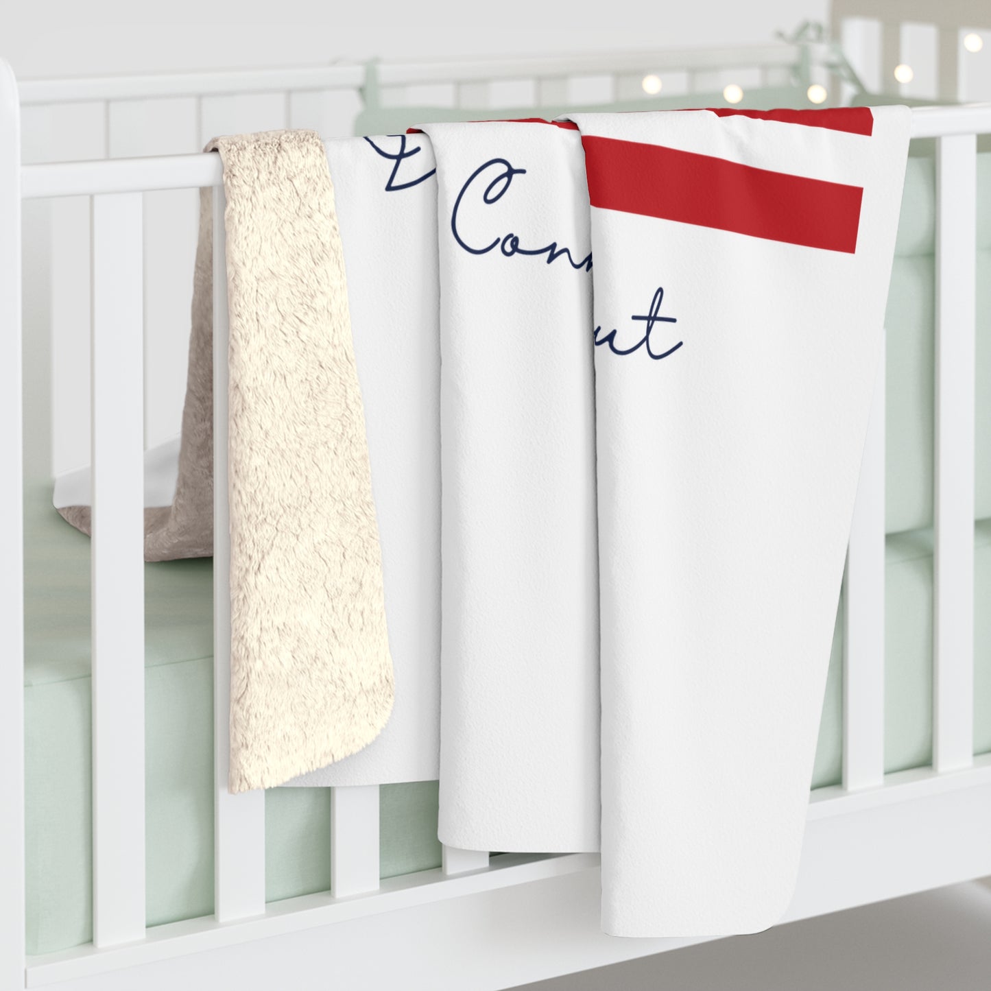 Derby Connecticut Flag Fleece Blanket