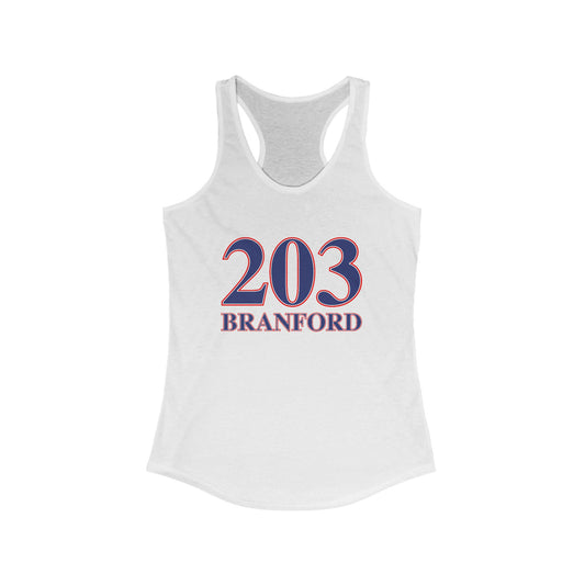 203 Branford Red White. & Blue Women's Ideal Racerback Tank Top