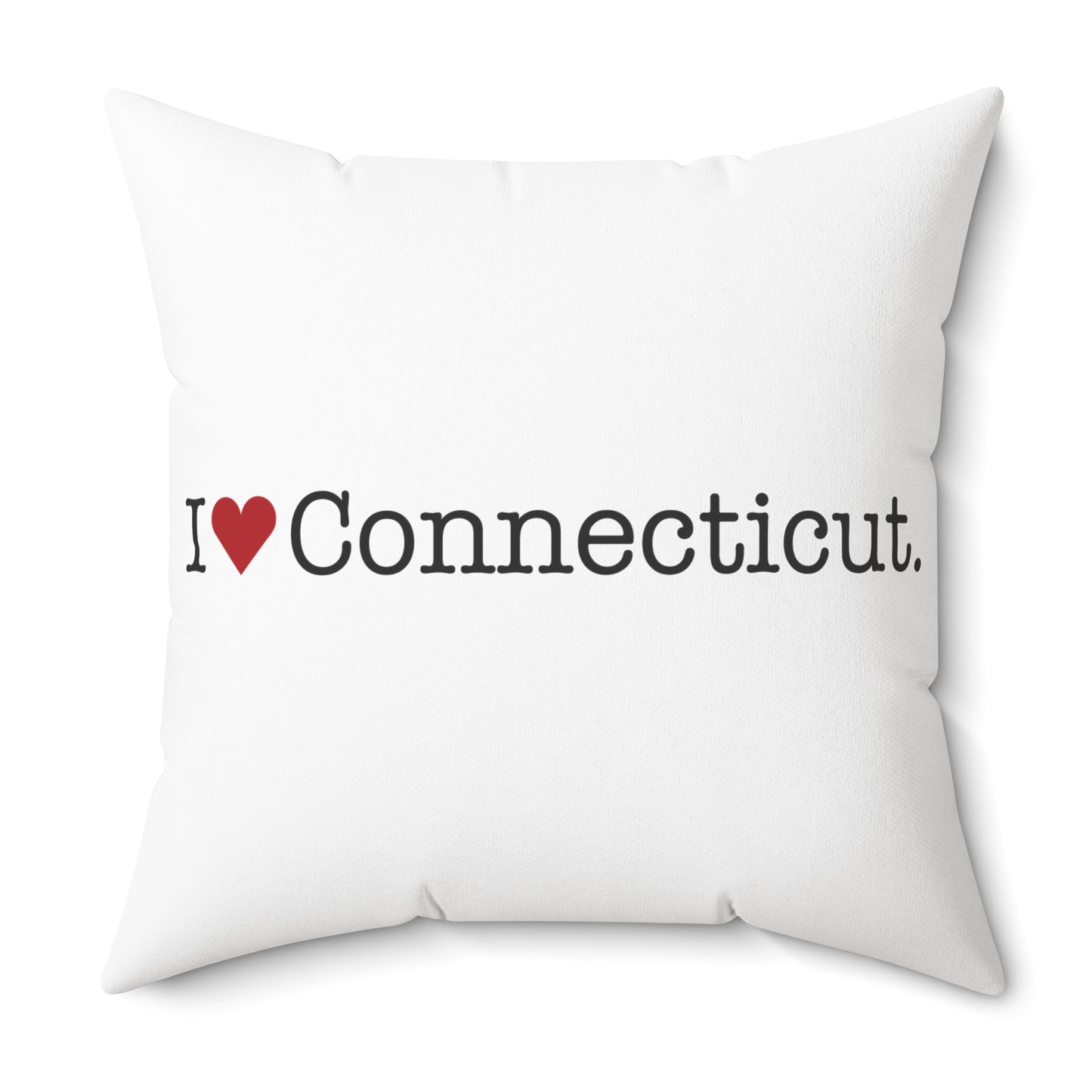 I Heart Connecticut. Spun Polyester Square Pillow