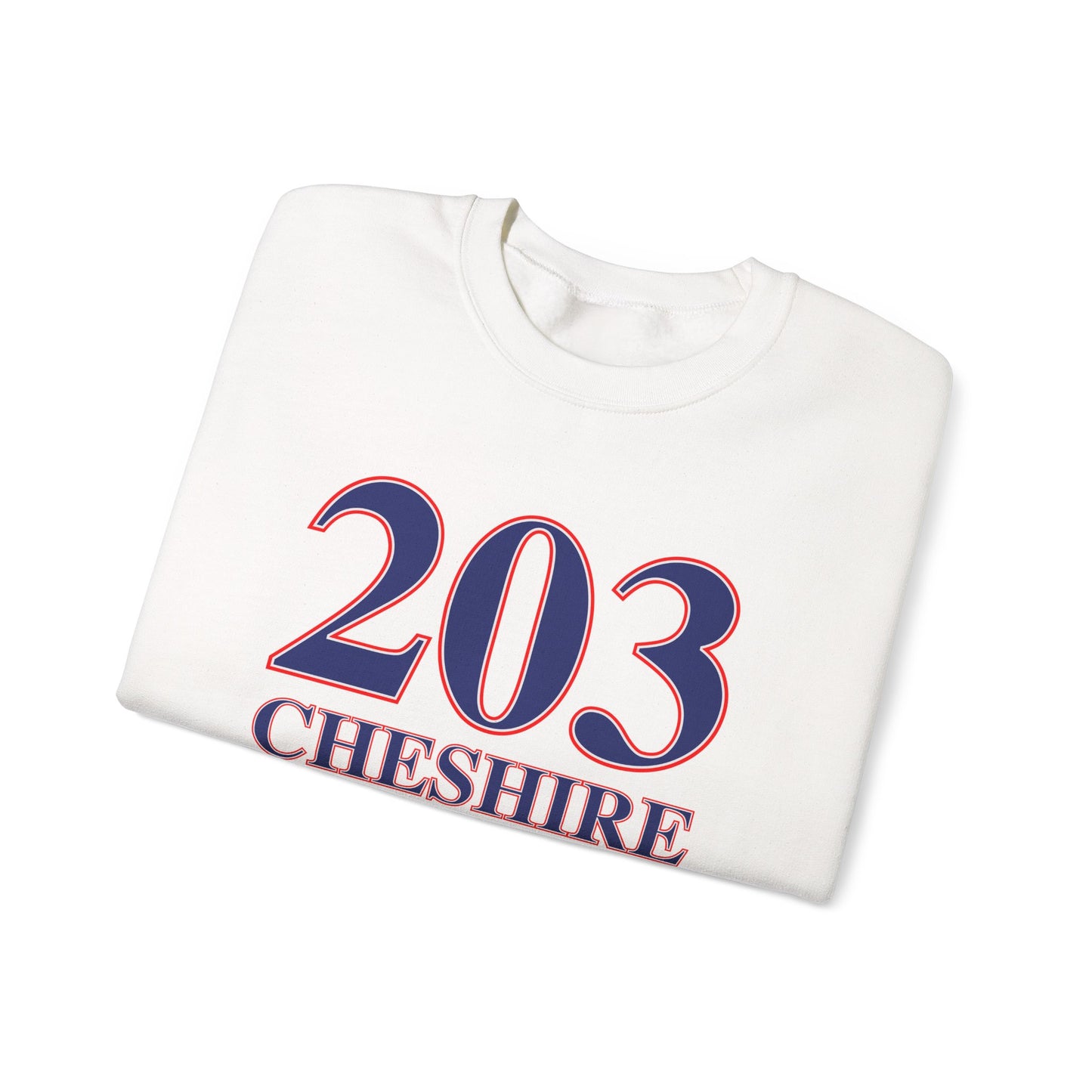 203 Cheshire Red White & Blue Unisex Heavy Blend™ Crewneck Sweatshirt
