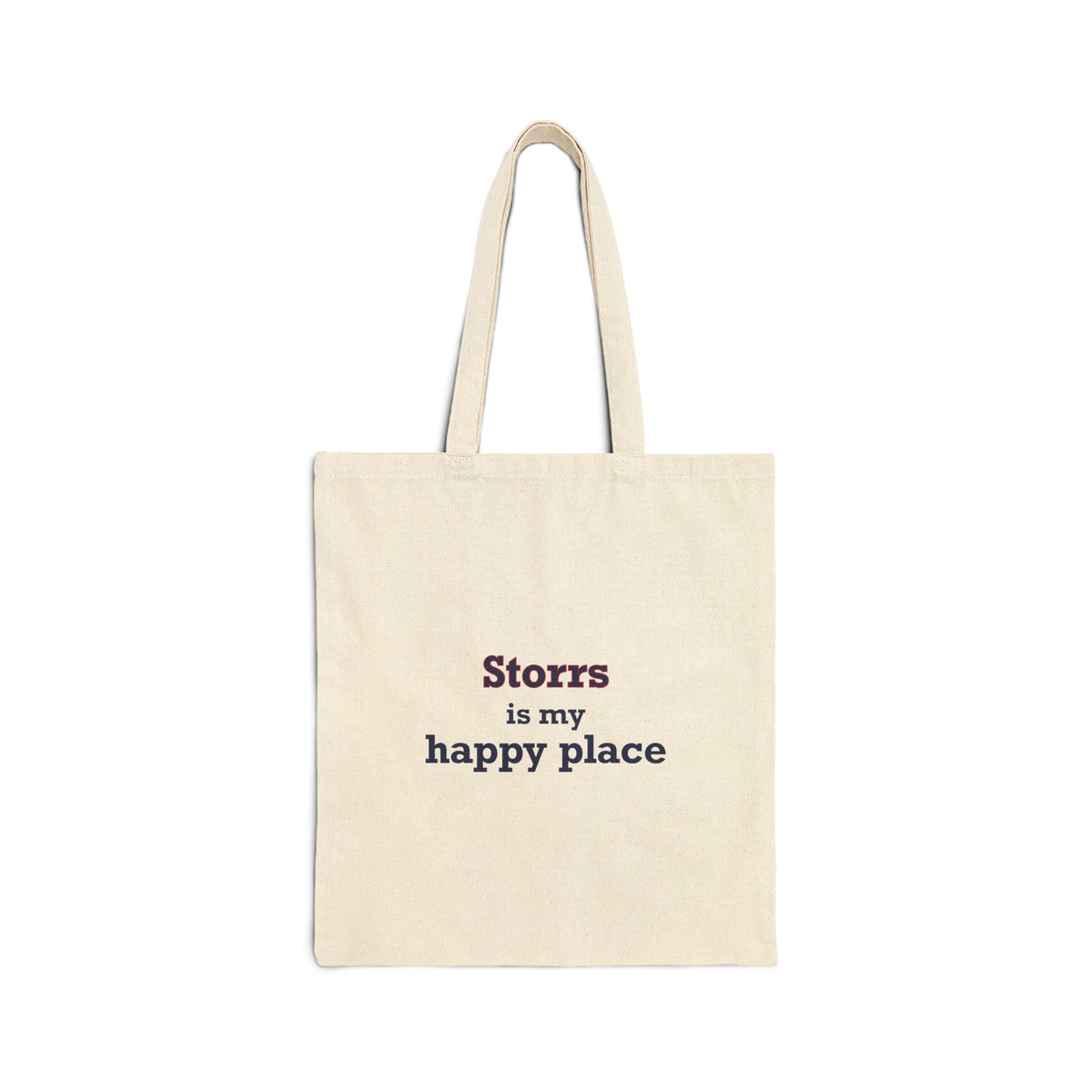 Storrs Is My Happy Place Cotton Canvas Tote Bag