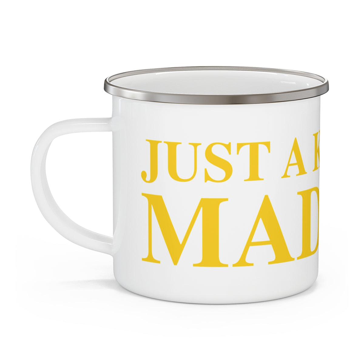 Just a kid from Madison Enamel Camping Mug