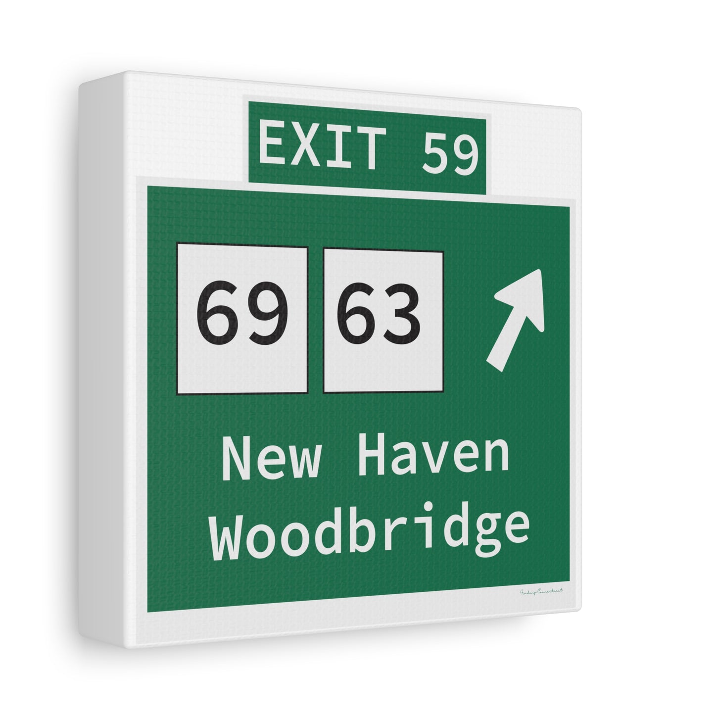 Vintage WCP Exit 59 Sign Matte Canvas, Stretched, 1.25"