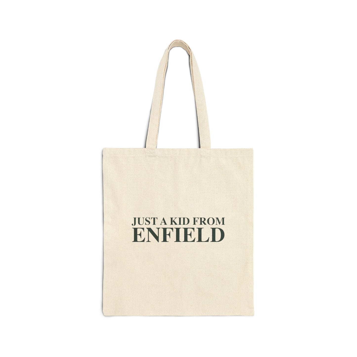 Just a kid from Enfield Cotton Canvas Tote Bag