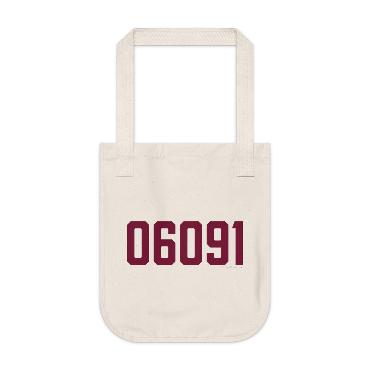 06091 Hartland Connecticut Zip Code Organic Canvas Tote Bag