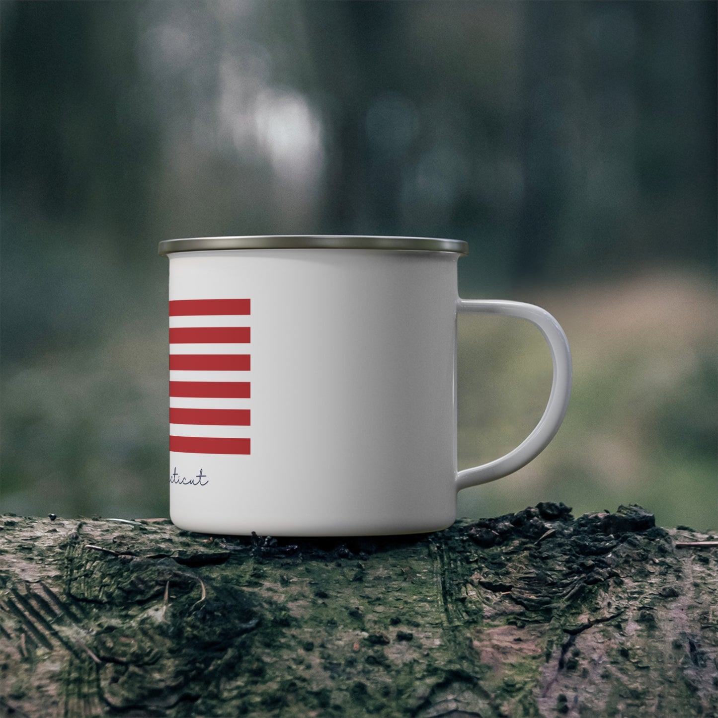 Derby Connecticut Flag Enamel Camping Mug