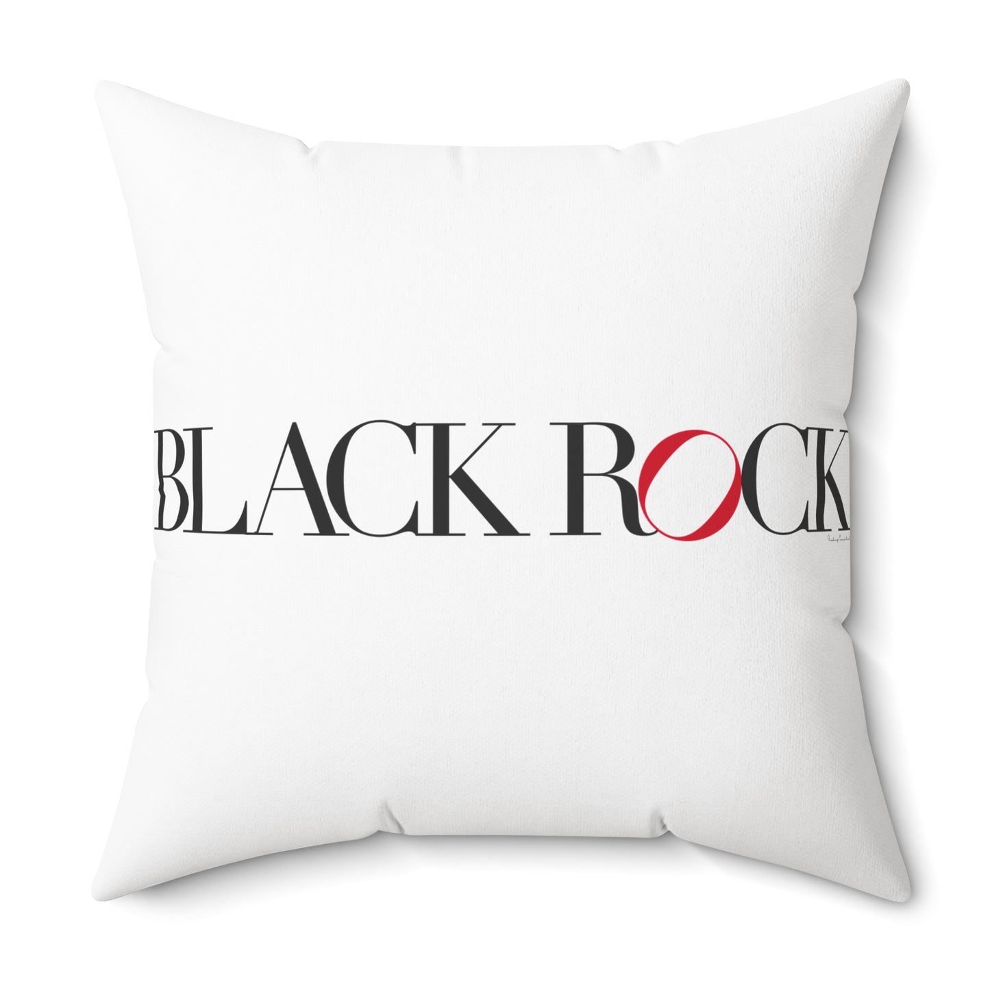 41 Tilt Black Rock Spun Polyester Square Pillow