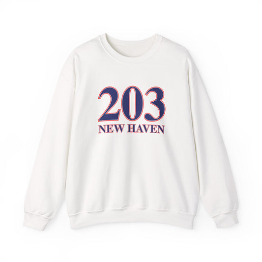 203 New Haven Red, White & Blue Unisex Heavy Blend™ Crewneck Sweatshirt