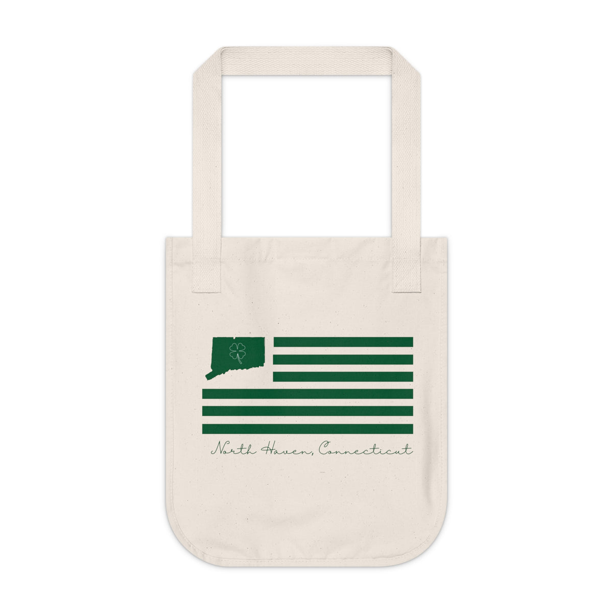 North Haven Connecticut St. Patrick’s Day Flag Organic Canvas Tote Bag