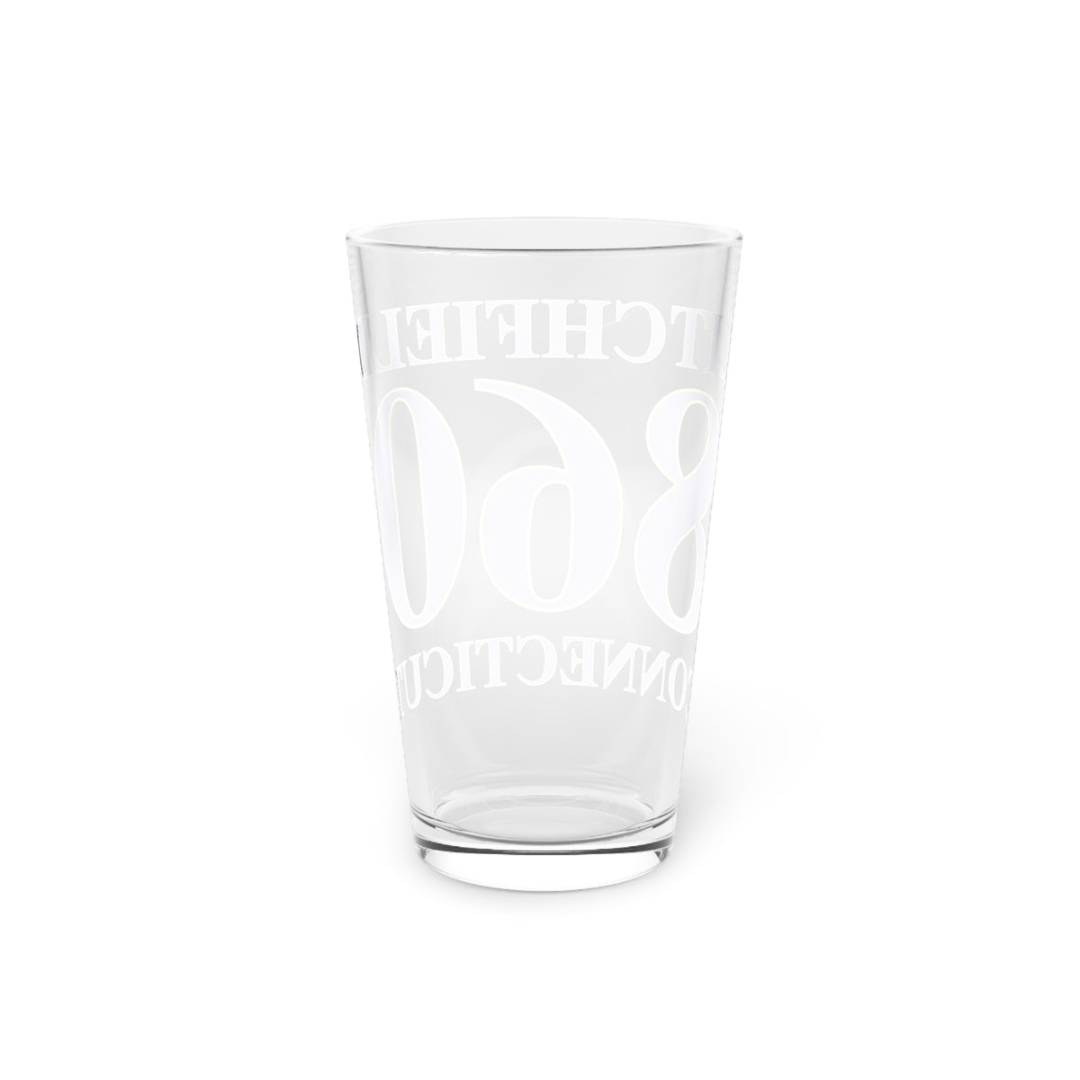 Litchfield 860 Connecticut Pint Glass, 16oz