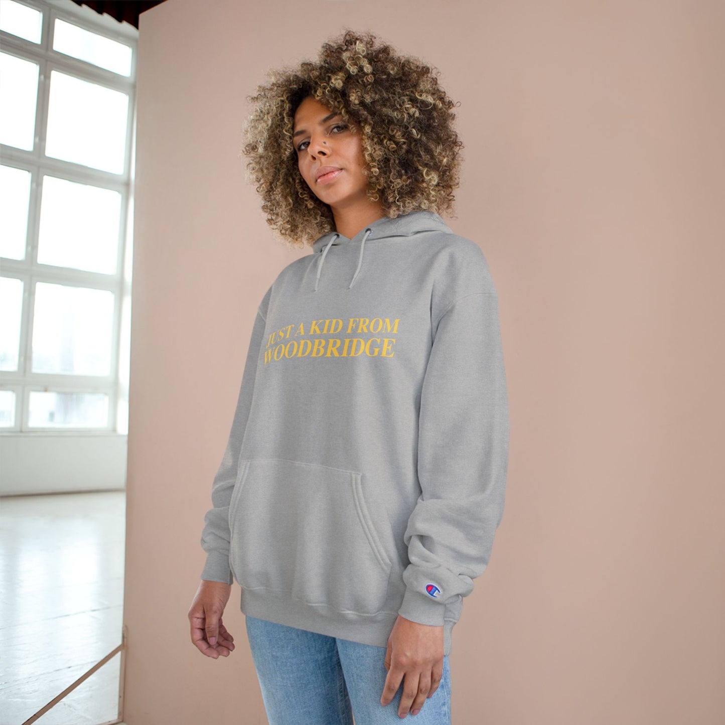 Just a kid from Woodbridge Champion Hoodie