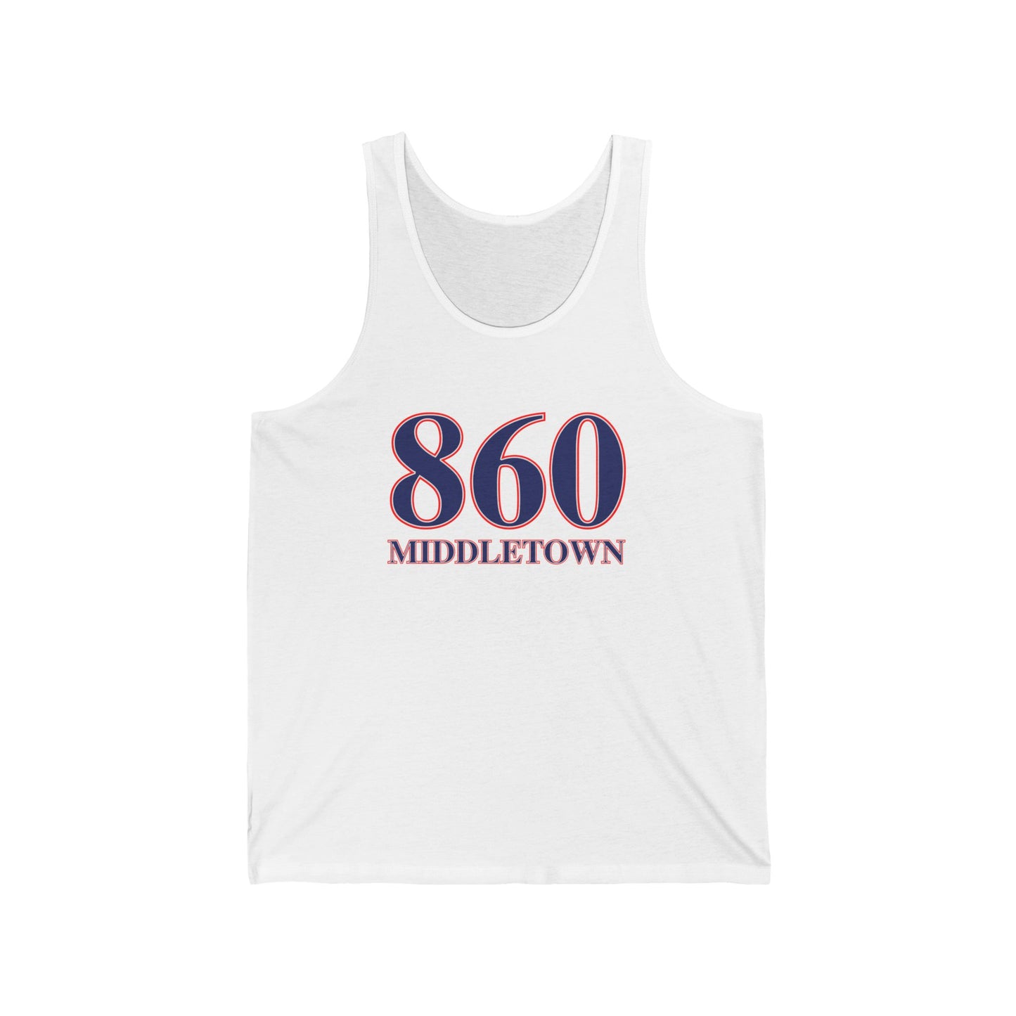 860 Middletown Red White & Blue Unisex Jersey Tank Top