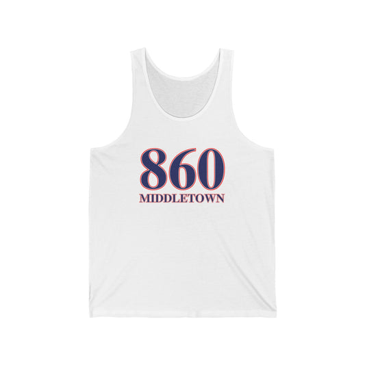 860 Middletown Red White & Blue Unisex Jersey Tank Top