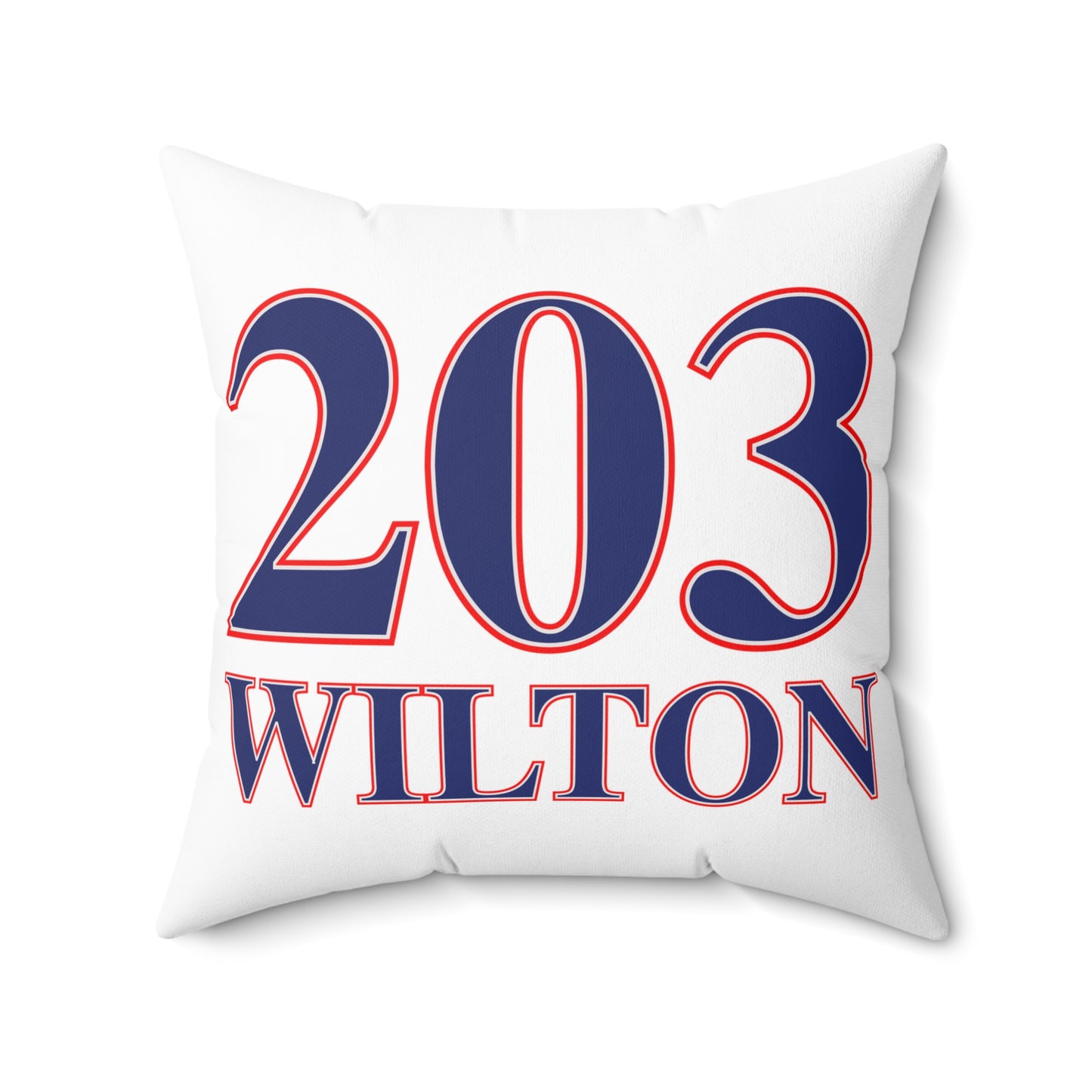 203 Wilton Red White & Blue Spun Polyester Square Pillow