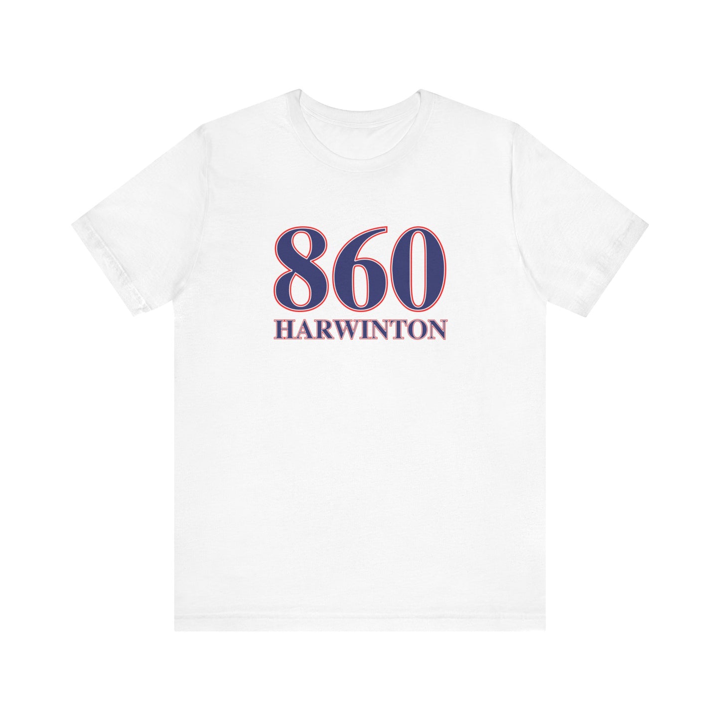 860 Harwinton Red White & Blue Unisex Jersey Short Sleeve T-Shirt
